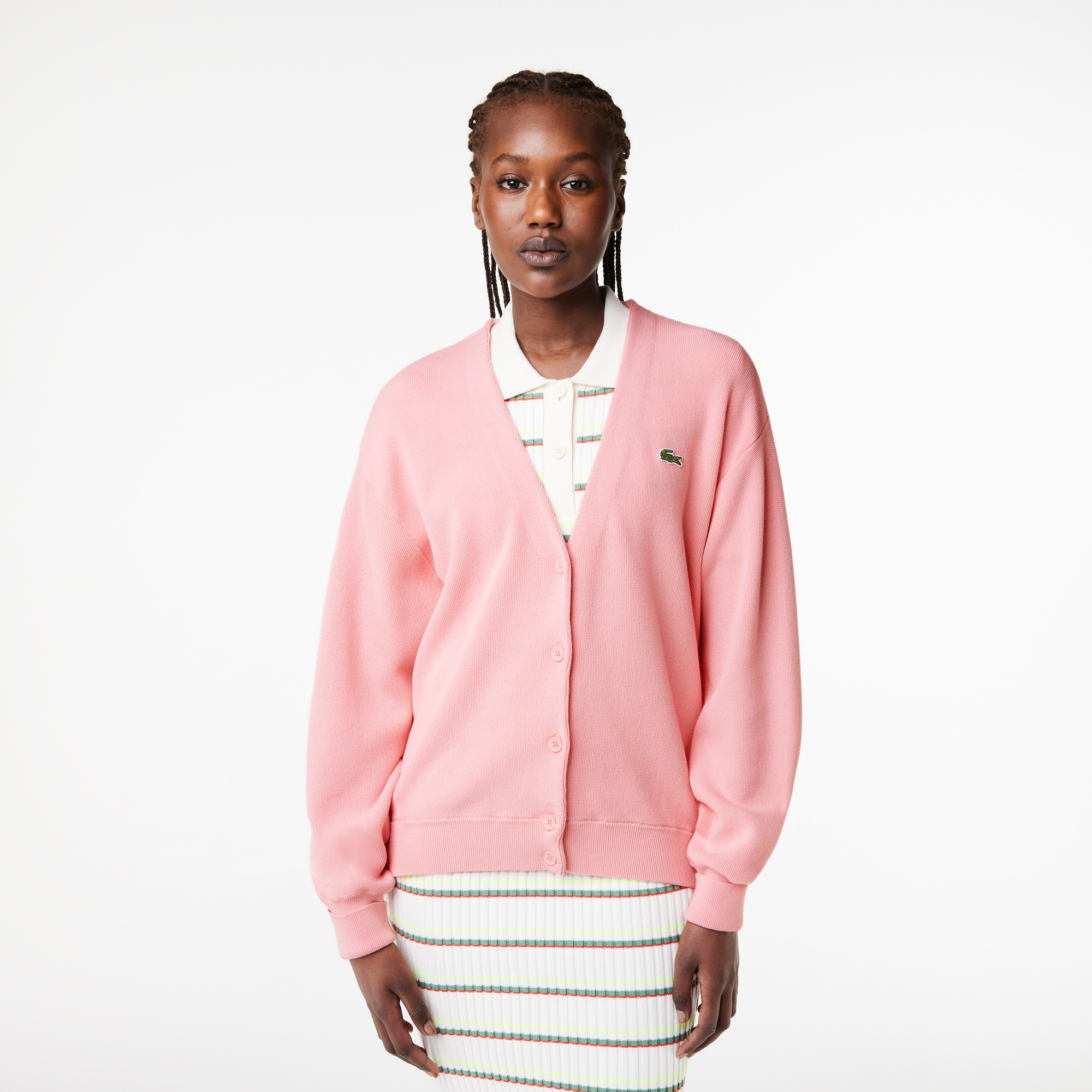 

Женский кардиган Lacoste из органического хлопка, Розовый