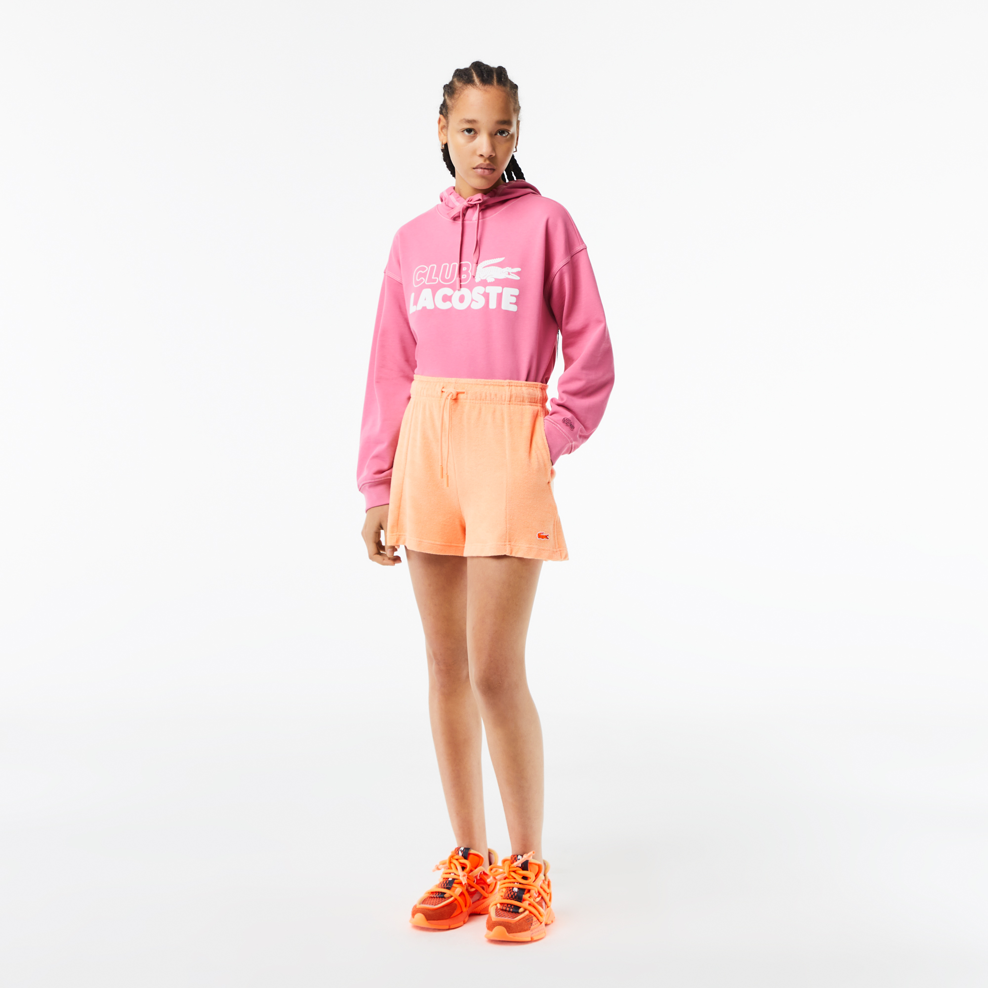 Шорты женские Lacoste, оранжевый, арт. GF6419