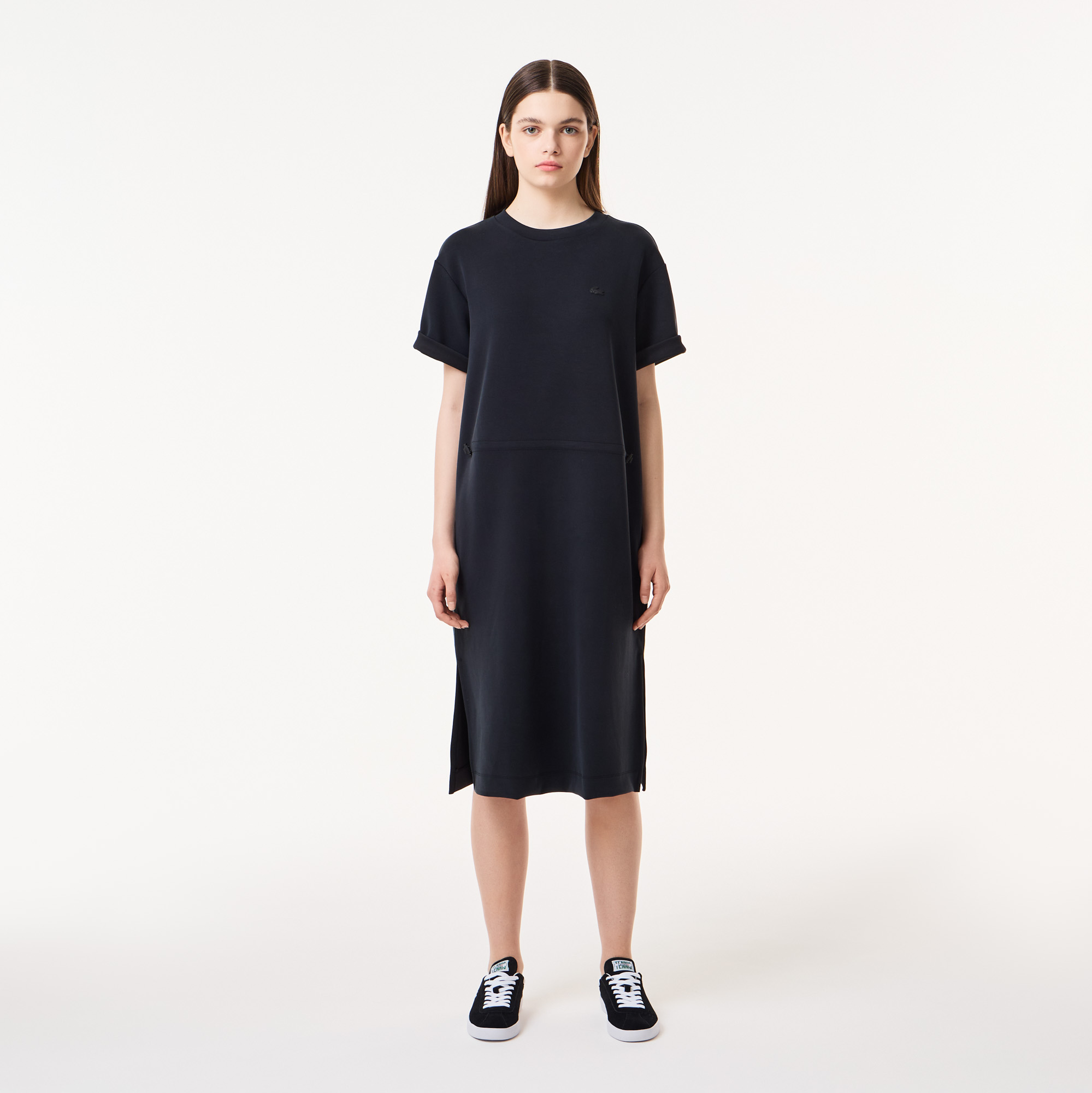 Платье Lacoste с коротким рукавом, черный, арт. EF0420