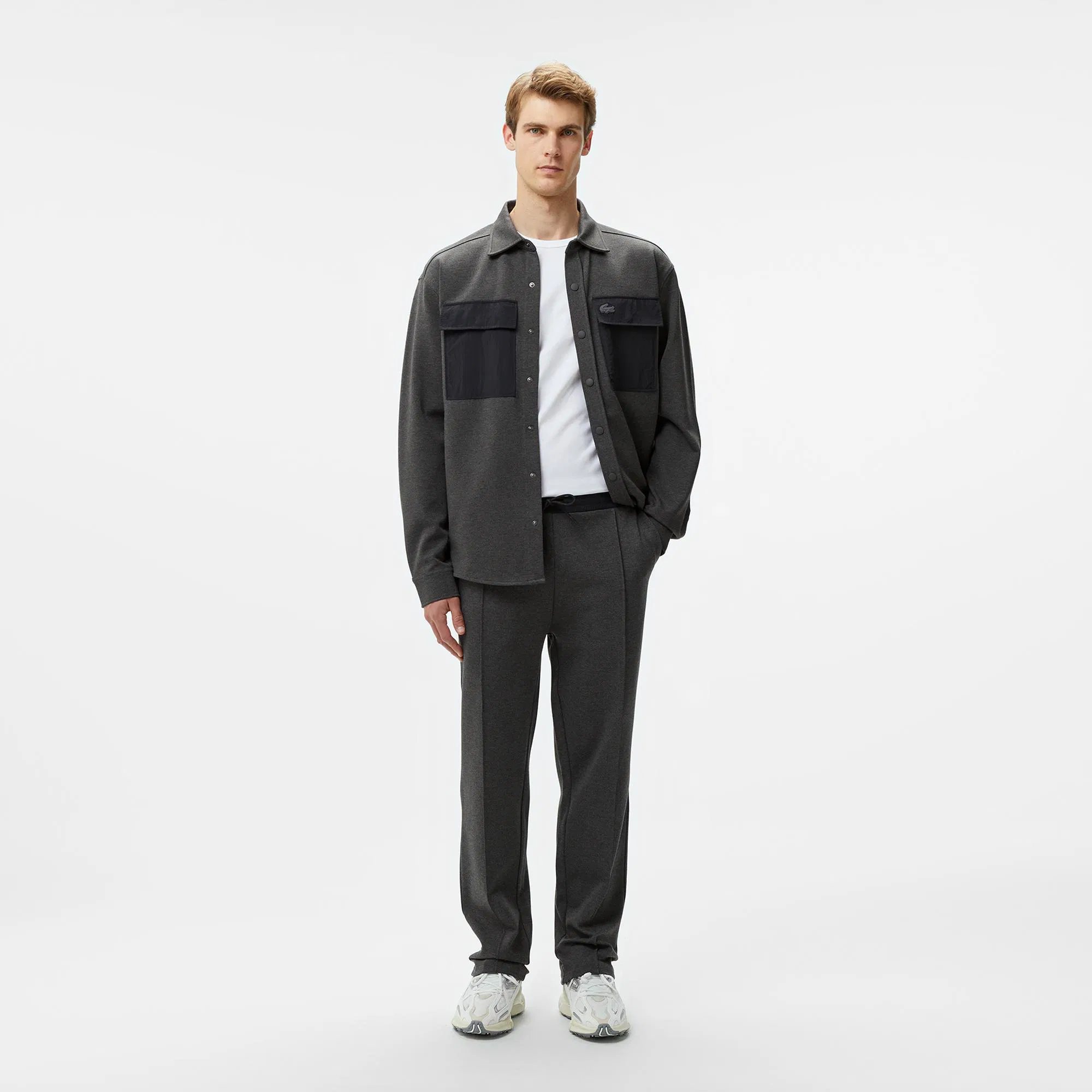 Мужские зауженные брюки-чиносы Lacoste, серый, арт. HH2548