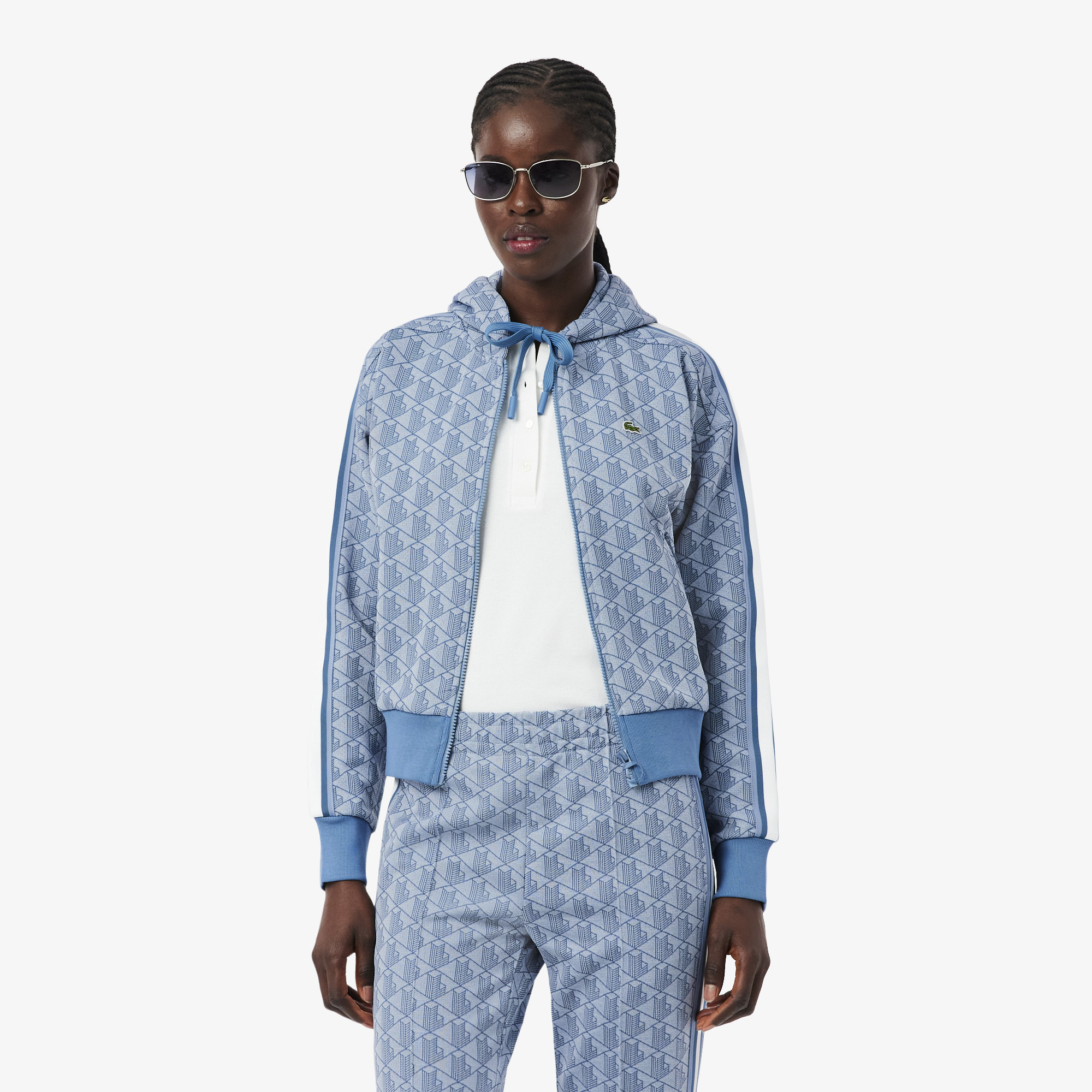 

Женская жаккардовая толстовка Lacoste, Голубой