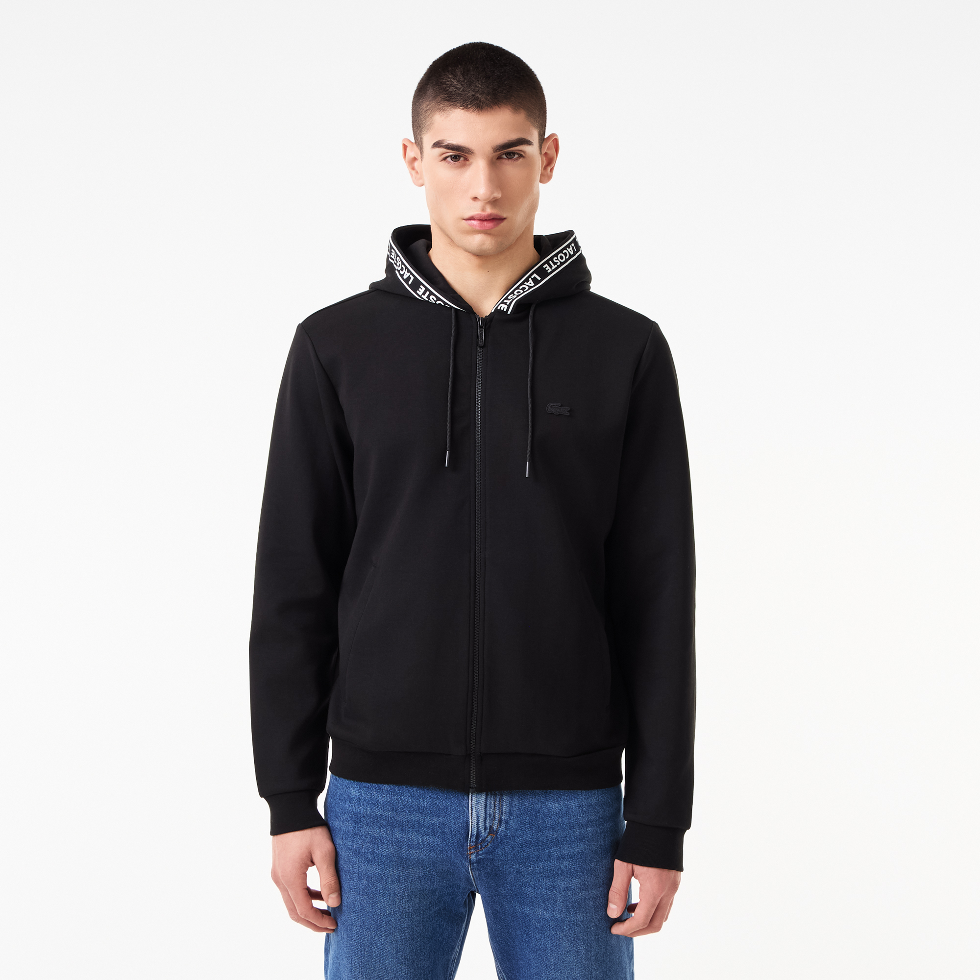 Толстовка Lacoste с капюшоном, черный, арт. SH2516