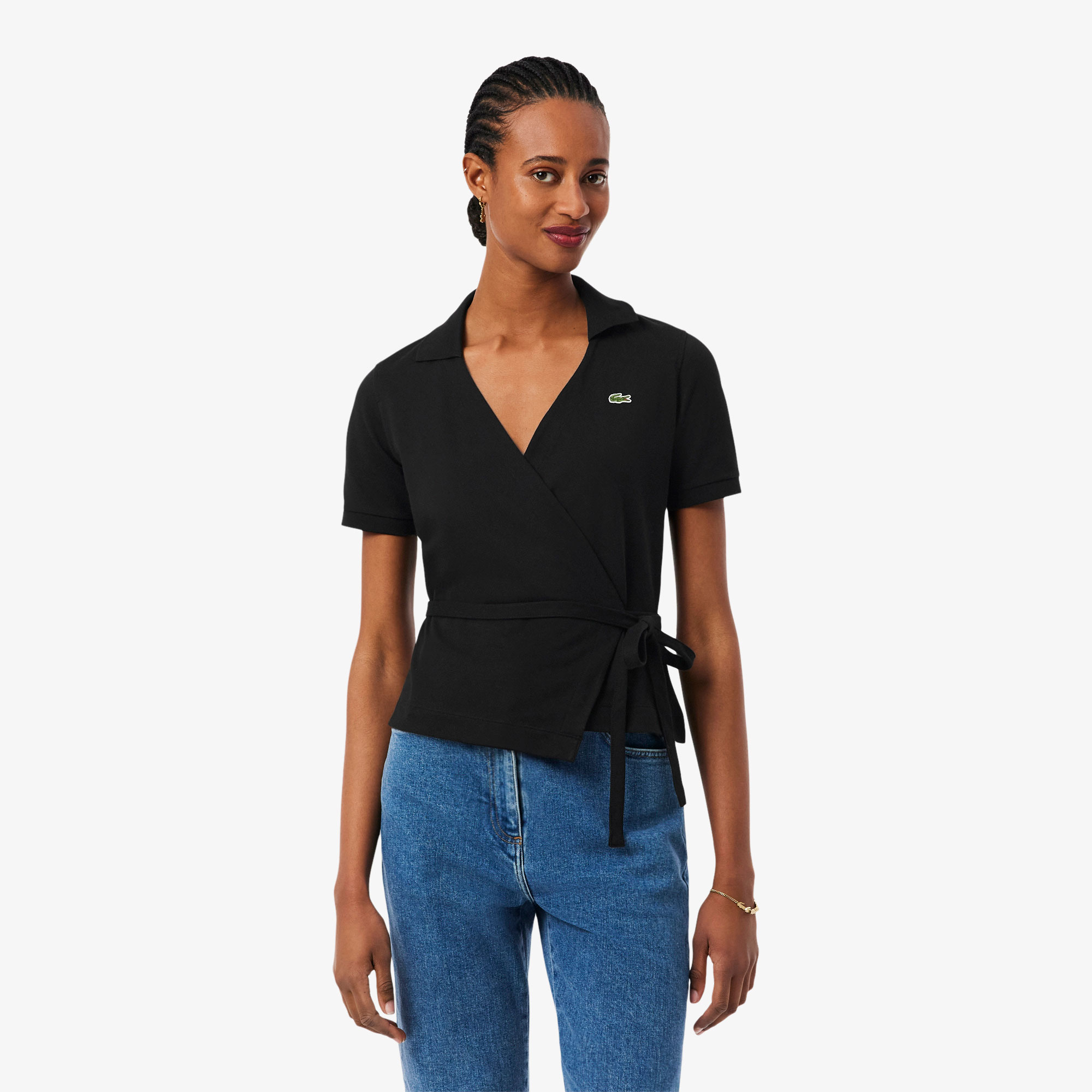 Поло женское Lacoste, черный, арт. PF9906