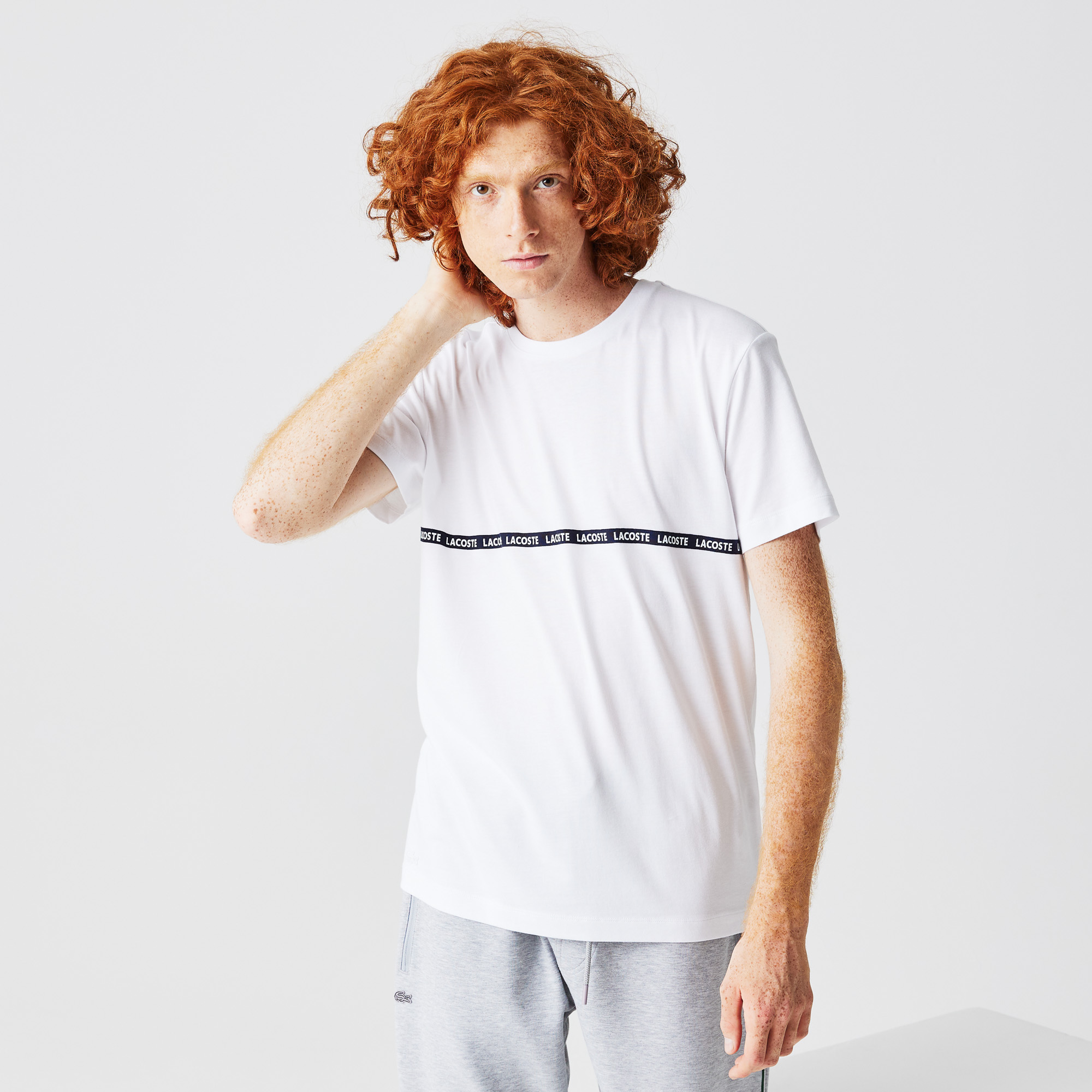 Футболка Lacoste приталенного кроя, белый, арт. TH2216