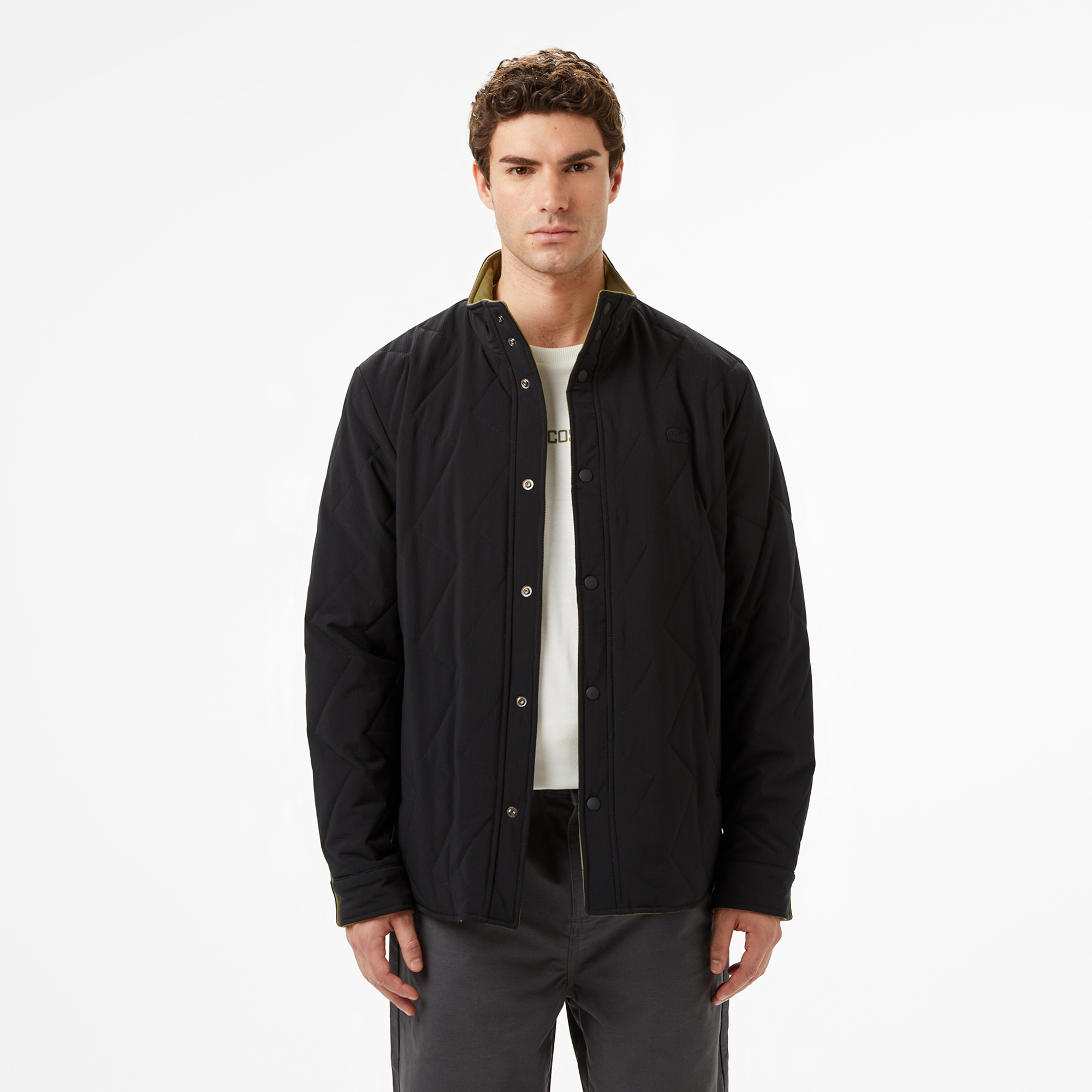 Мужская двусторонняя куртка Lacoste, хаки, арт. BH2647