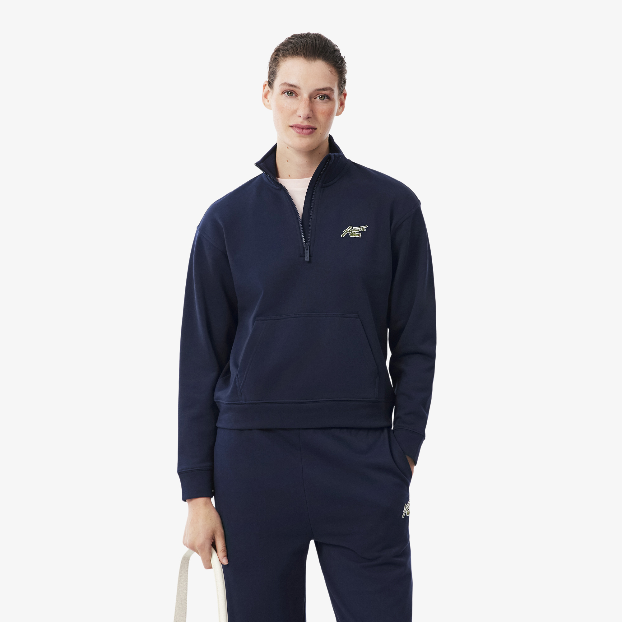Женская хлопковая толстовка Lacoste