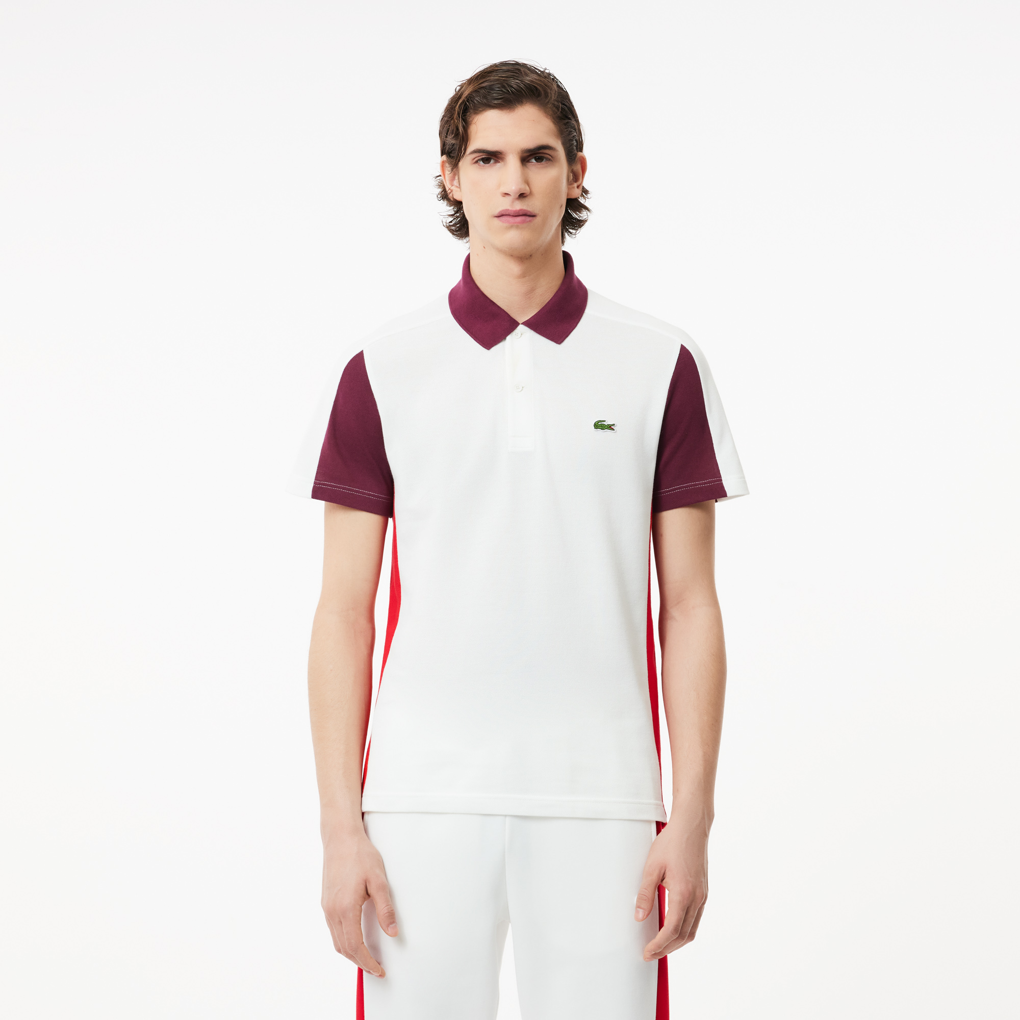 Мужское поло Lacoste из органического хлопка, белый, арт. PH1302