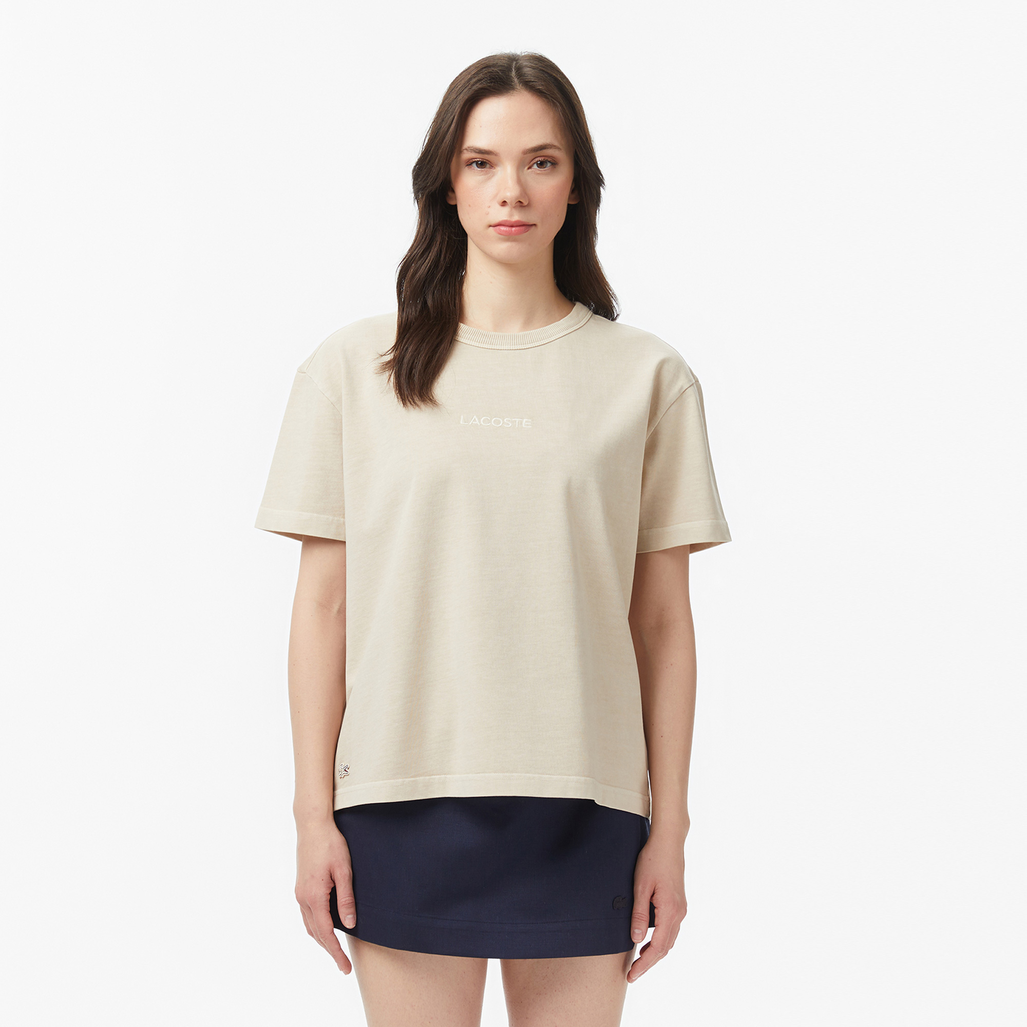 Футболка женская Lacoste, бежевый, арт. TF0614