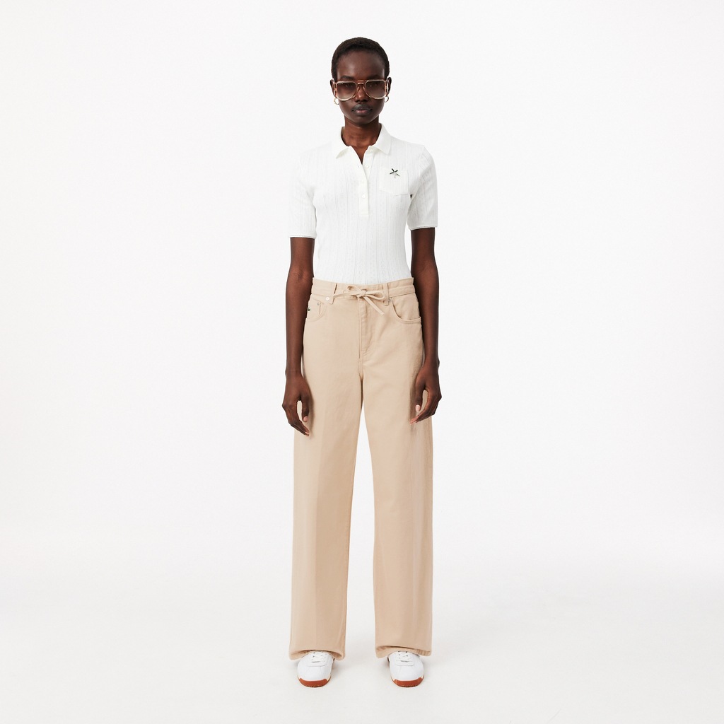 Джинсы женские Lacoste из органического хлопка, бежевый, арт. HF0206