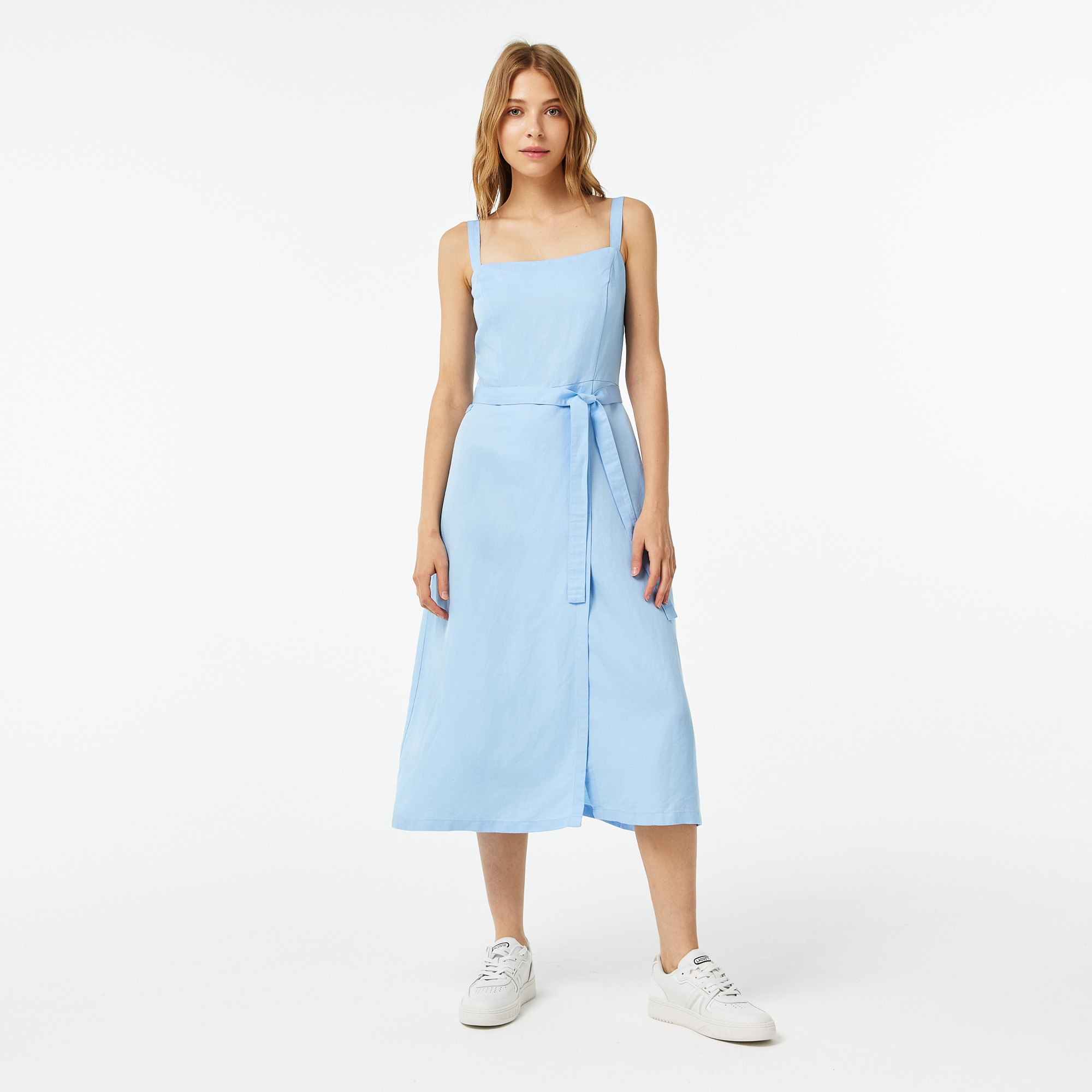 Женское платье Lacoste прямой посадки, голубой, арт. EF0221