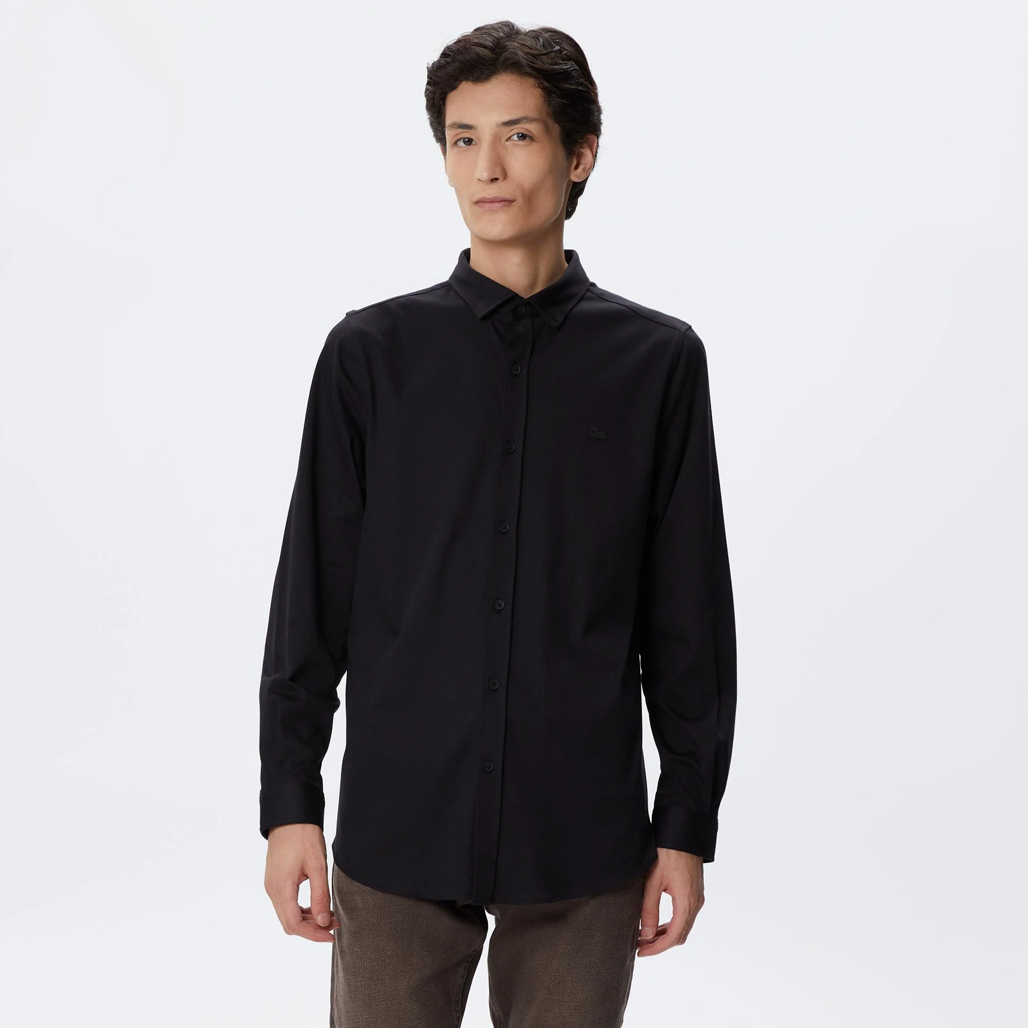 Мужская рубашка Lacoste Slim Fit, черный, арт. CH2422