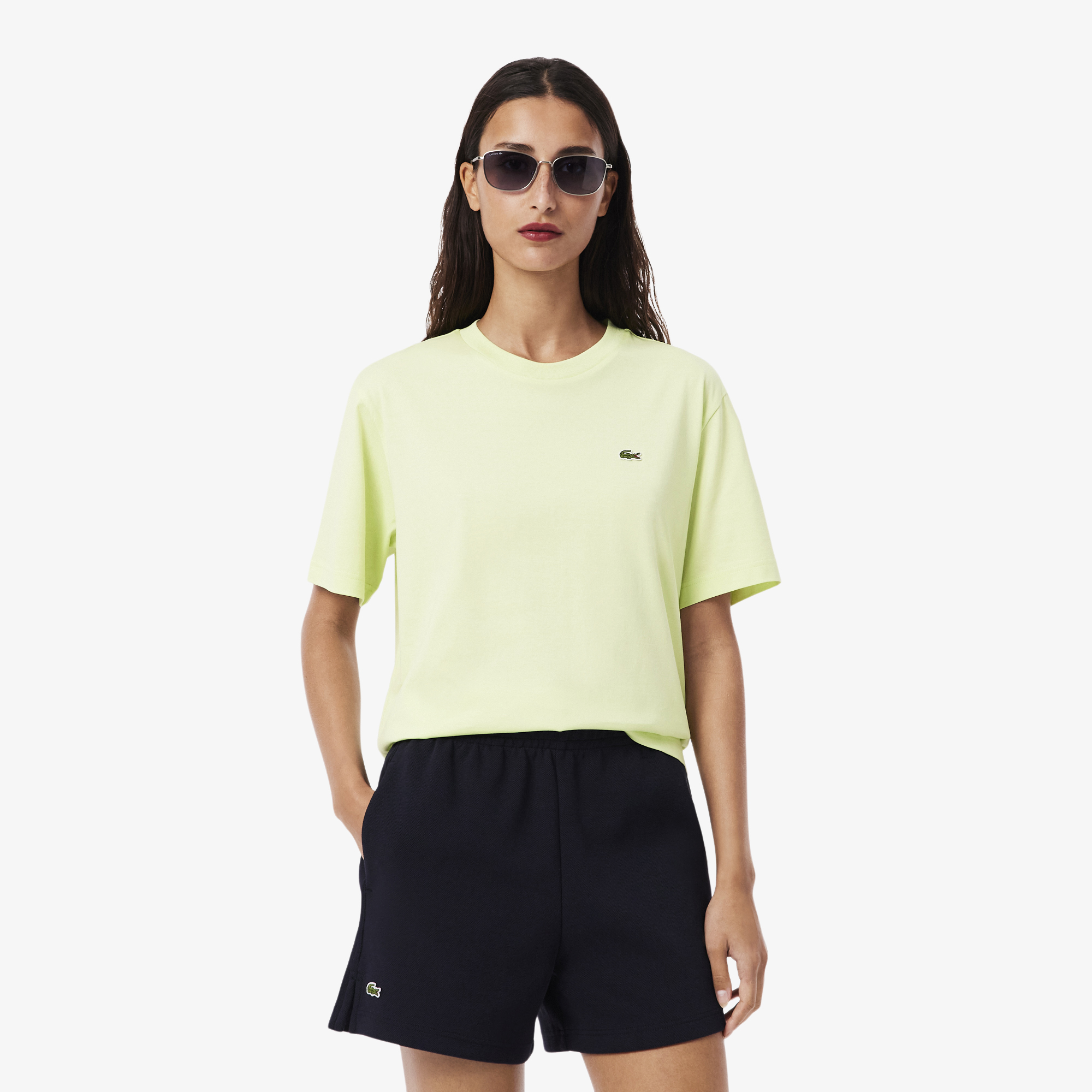 Женская футболка Lacoste Loose Fit из мягкого хлопка, зеленый, арт. TF7215