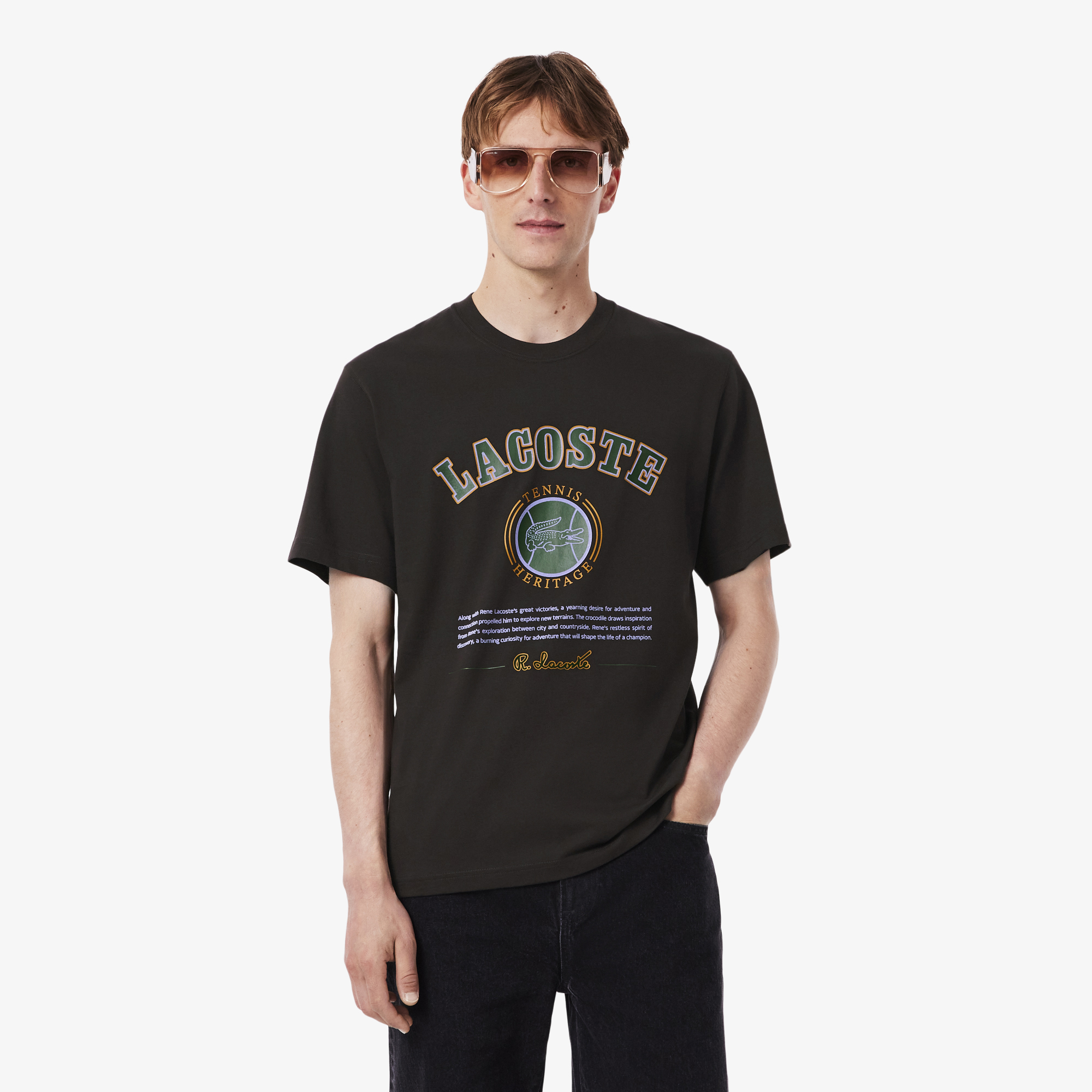 Футболка Lacoste TH5910, коричневый, арт. TH5910