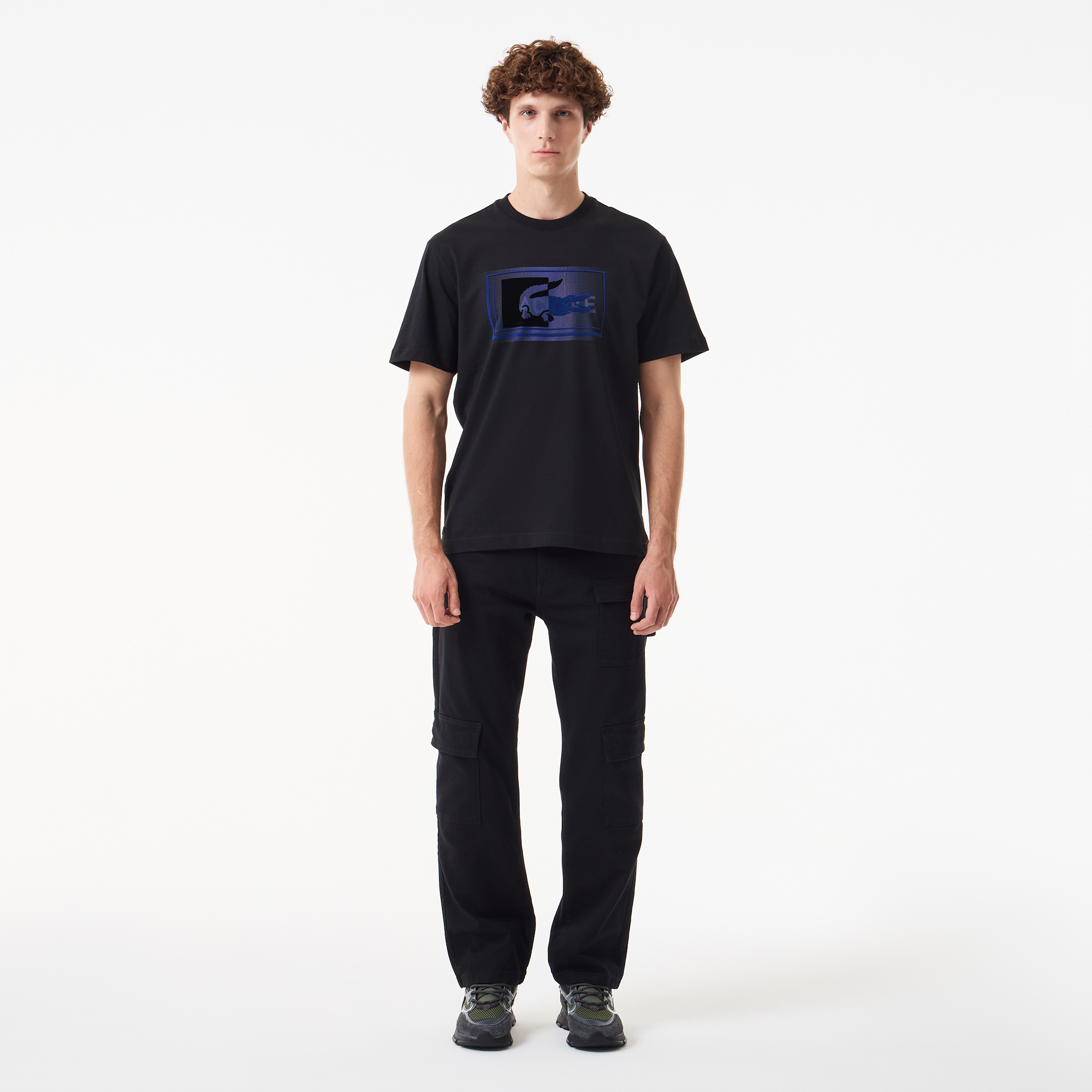 

Мужские брюки-карго Lacoste свободного кроя, Чёрный