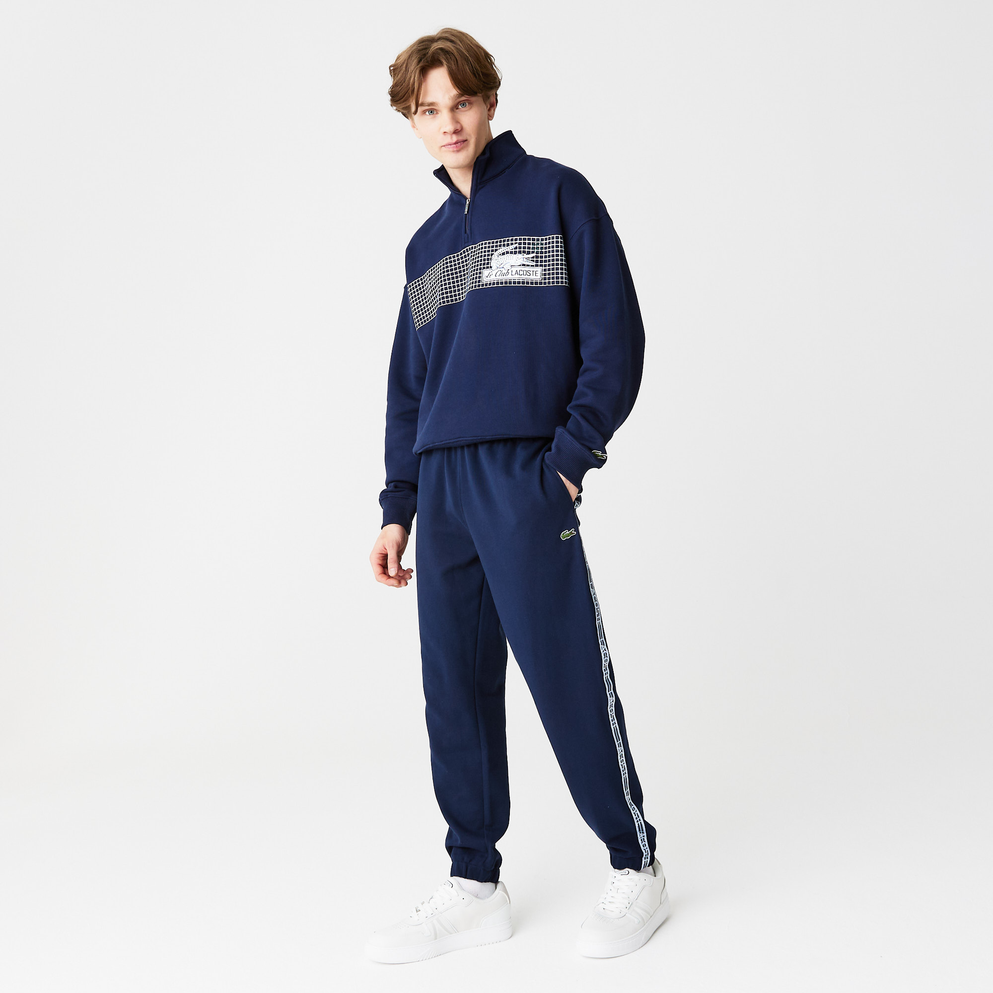 Спортивные брюки Lacoste в полоску, синий, арт. XH5072