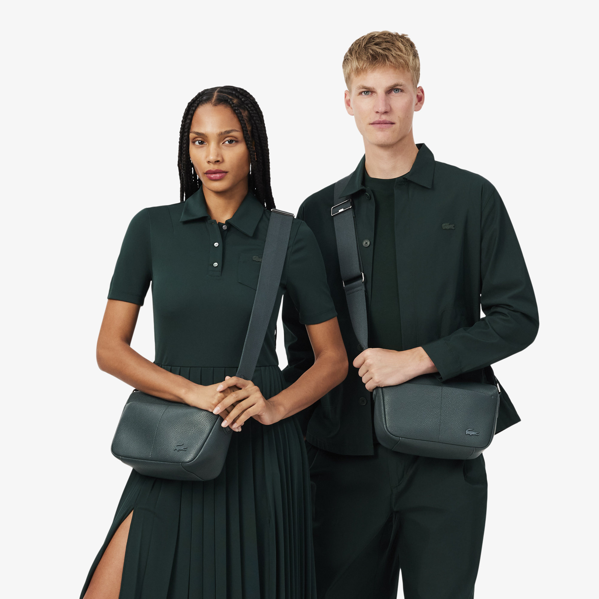 Сумка-репортер Lacoste Magnus c широким ремнем унисекс