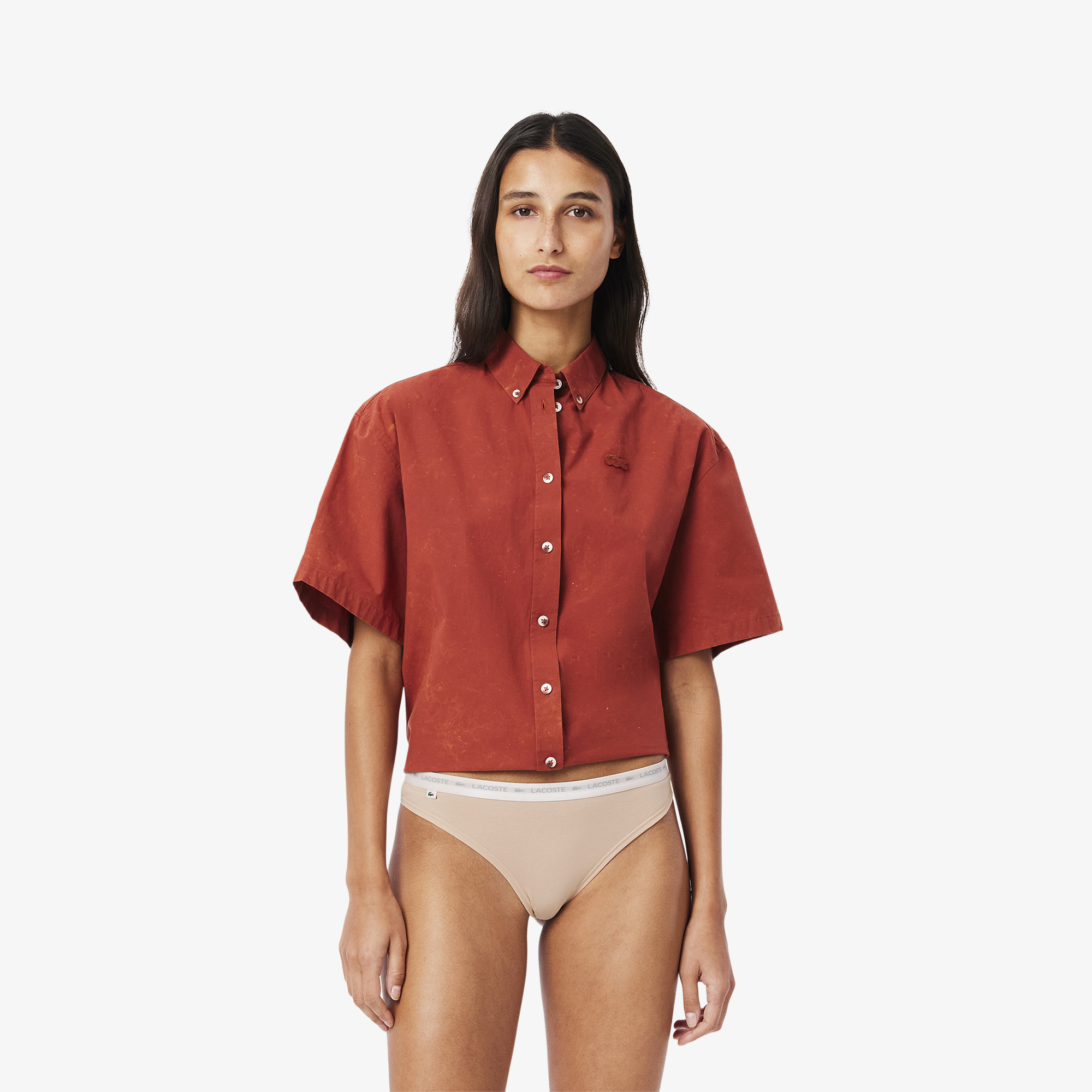 

Женские трусы Lacoste из эластичного хлопка (3шт.), Бежевый