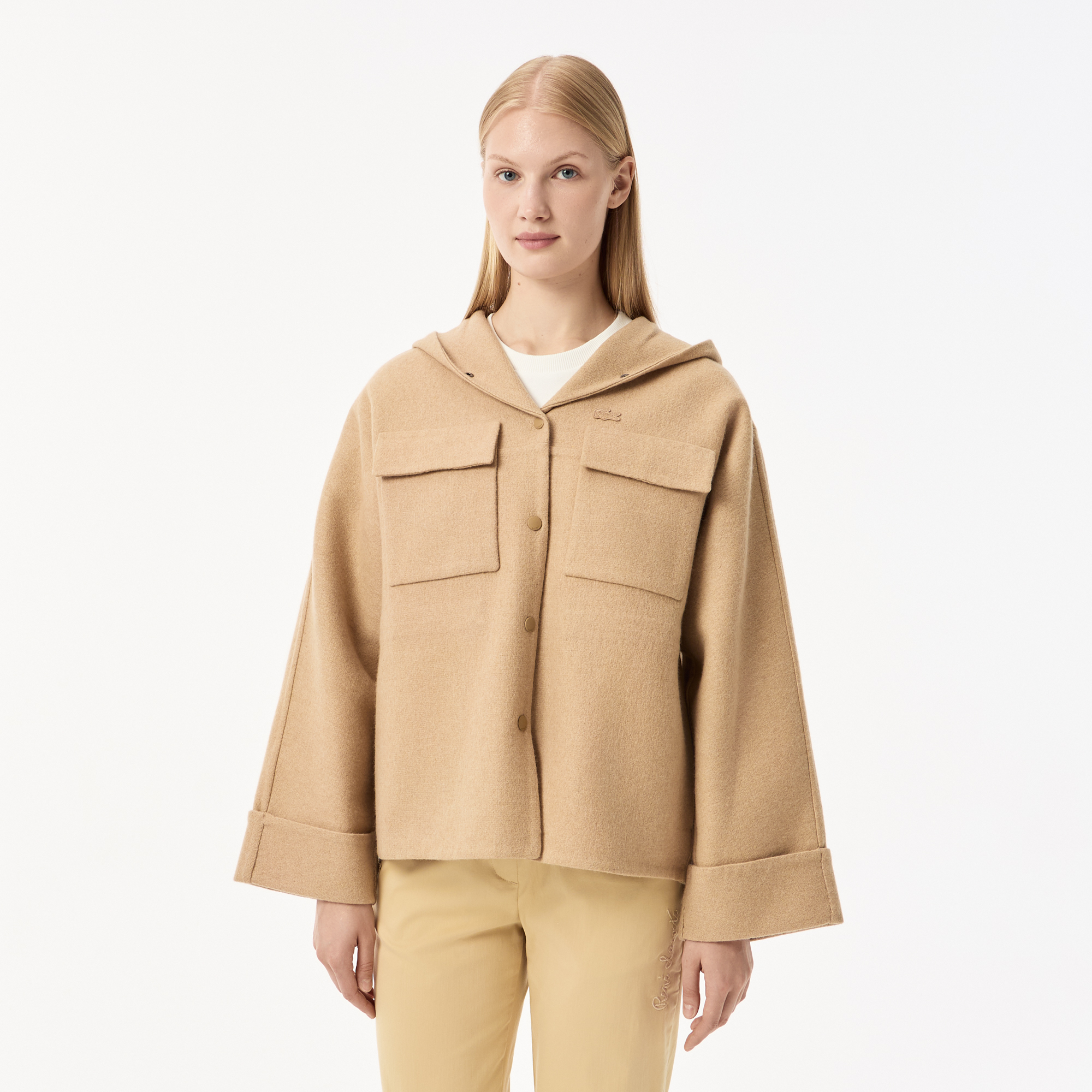 Куртка Lacoste из овечьей шерсти, бежевый, арт. BF0510