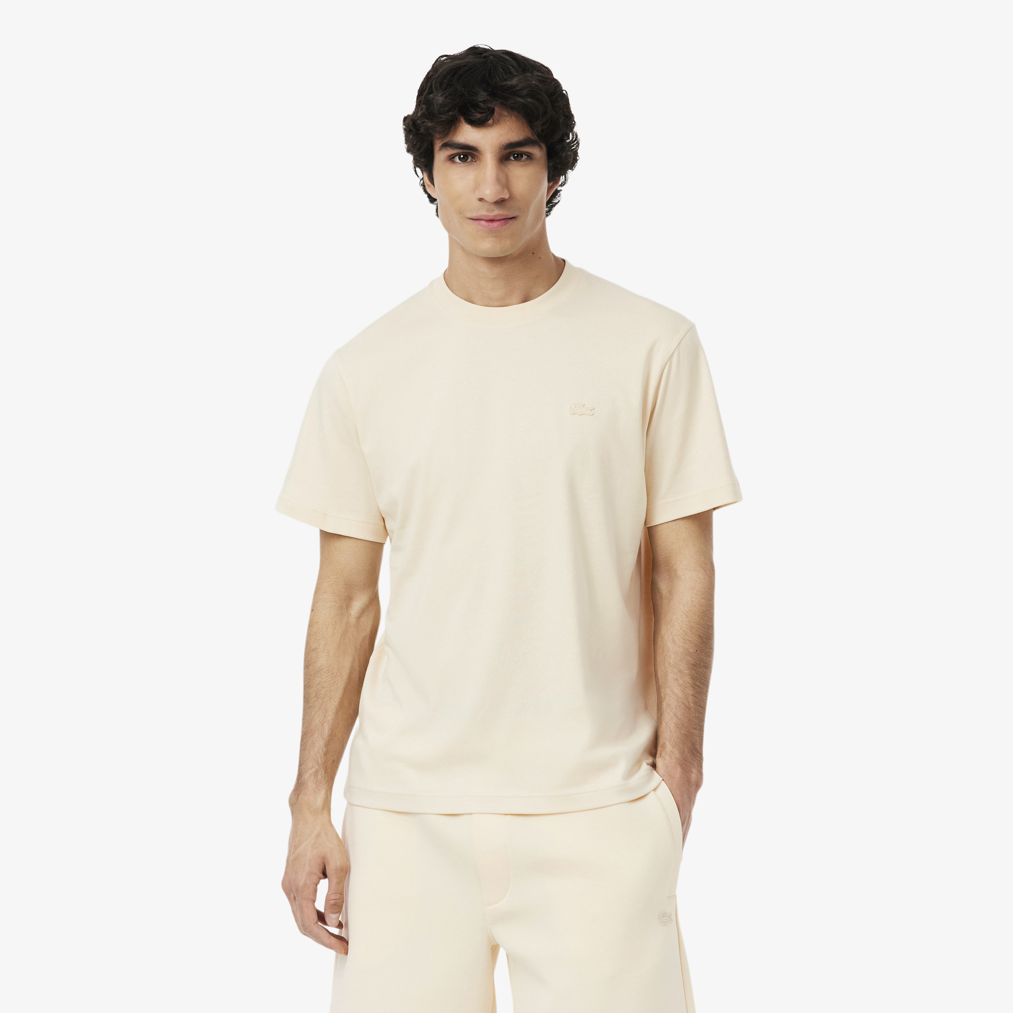 

Мужская хлопковая футболка Lacoste, Белый