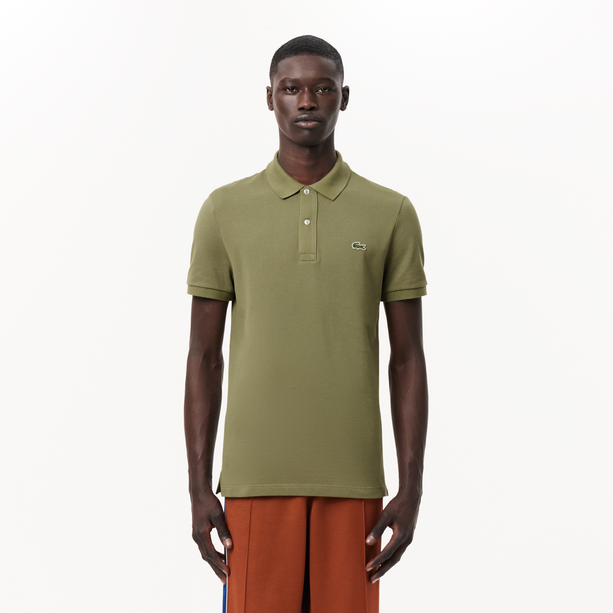Мужское поло Lacoste L.12.12 Slim Fit, хаки, арт. PH4012