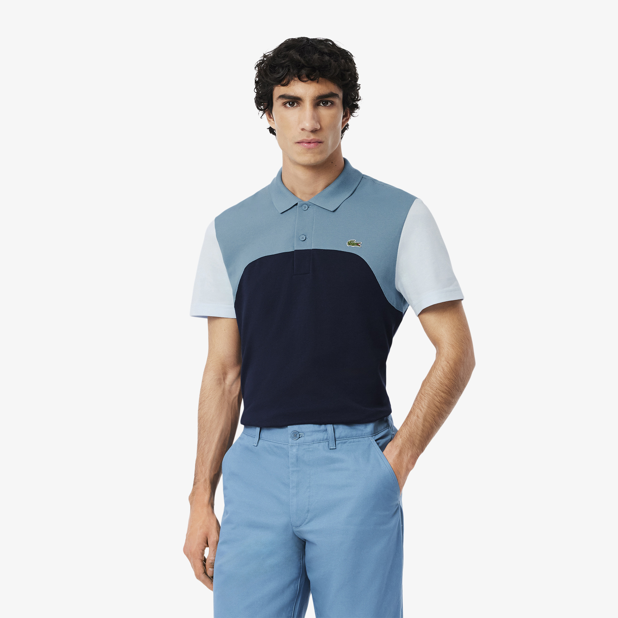 Мужское поло Lacoste из хлопка, синий, арт. PH9563