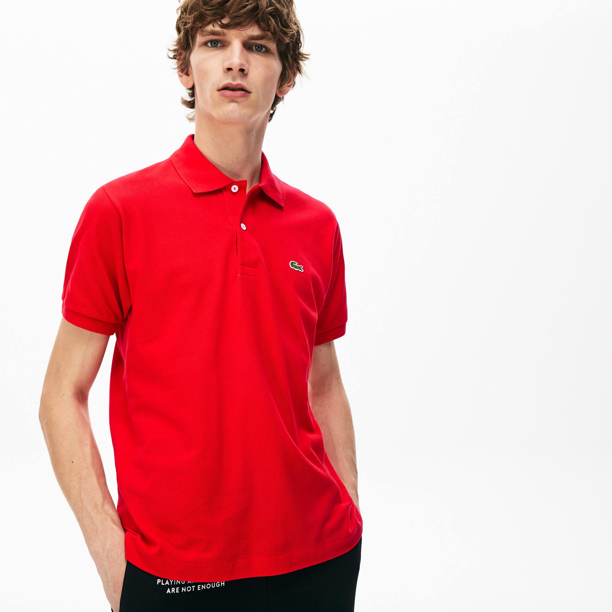 

Мужское поло Lacoste L1212 классического кроя, Красный