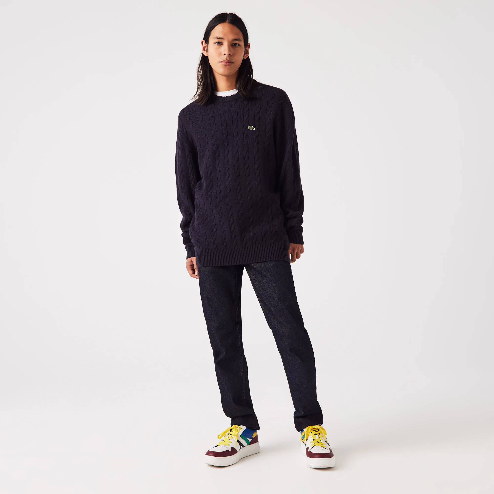 Мужской свитер Lacoste, синий, арт. AH0516