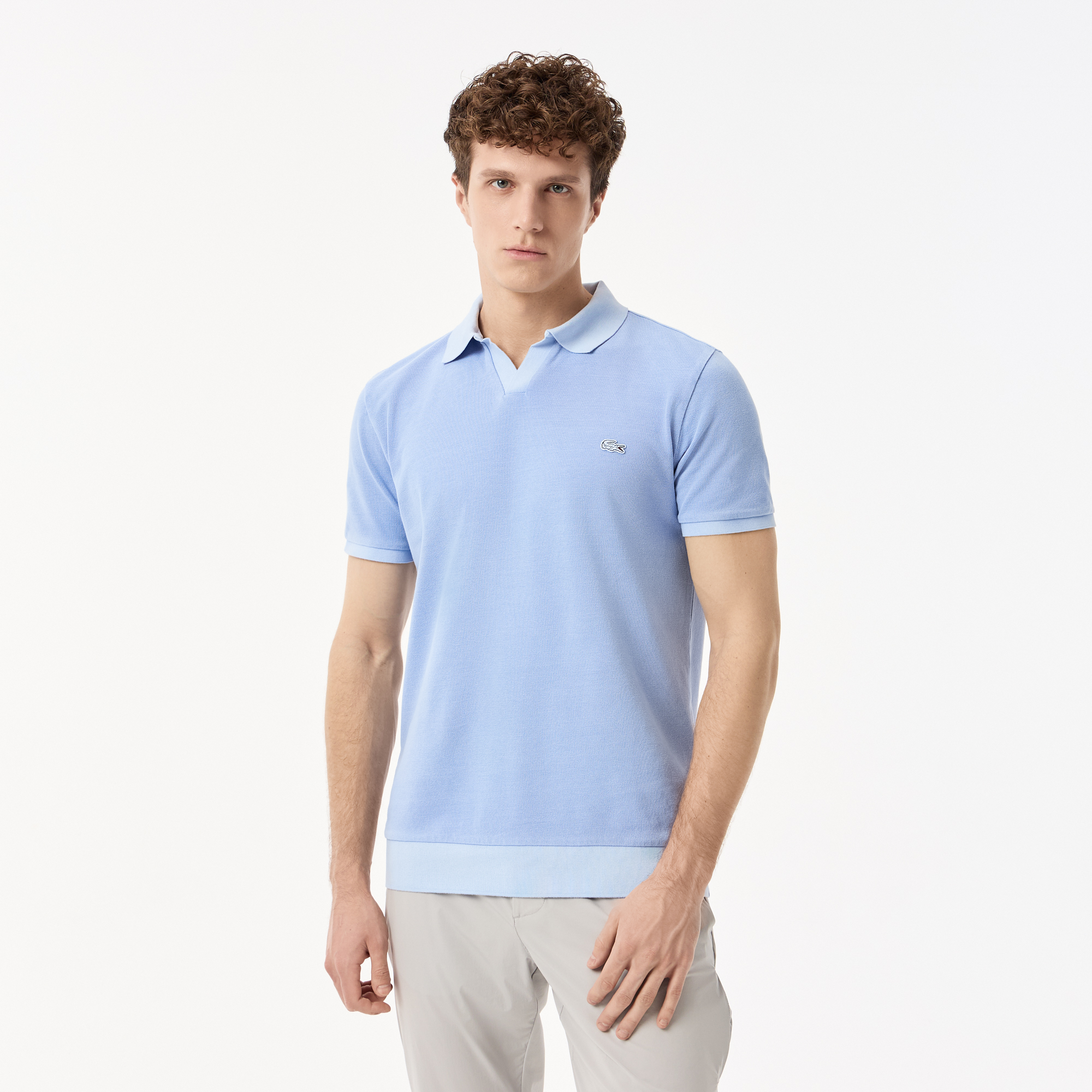 Мужское хлопковое поло Lacoste Regular Fit, голубой, арт. PH0417
