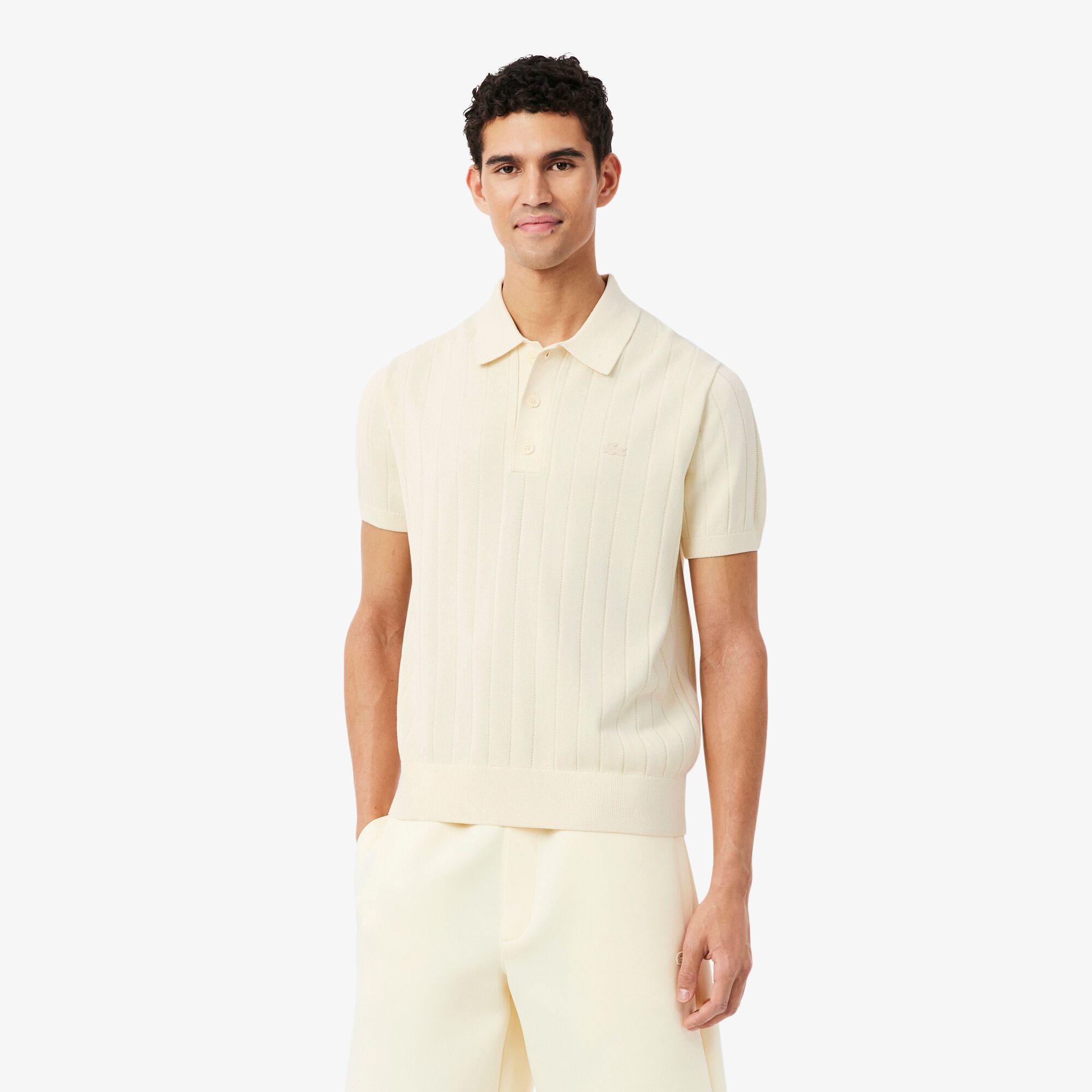 Мужской свитер Lacoste, бежевый, арт. AH1029