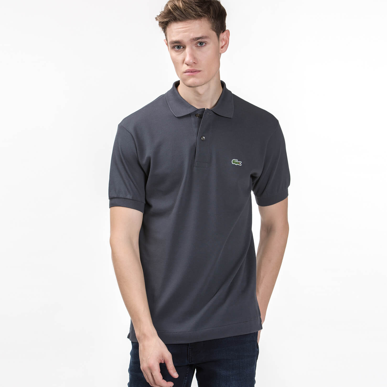 Поло Lacoste L1212, серый, арт. L1212