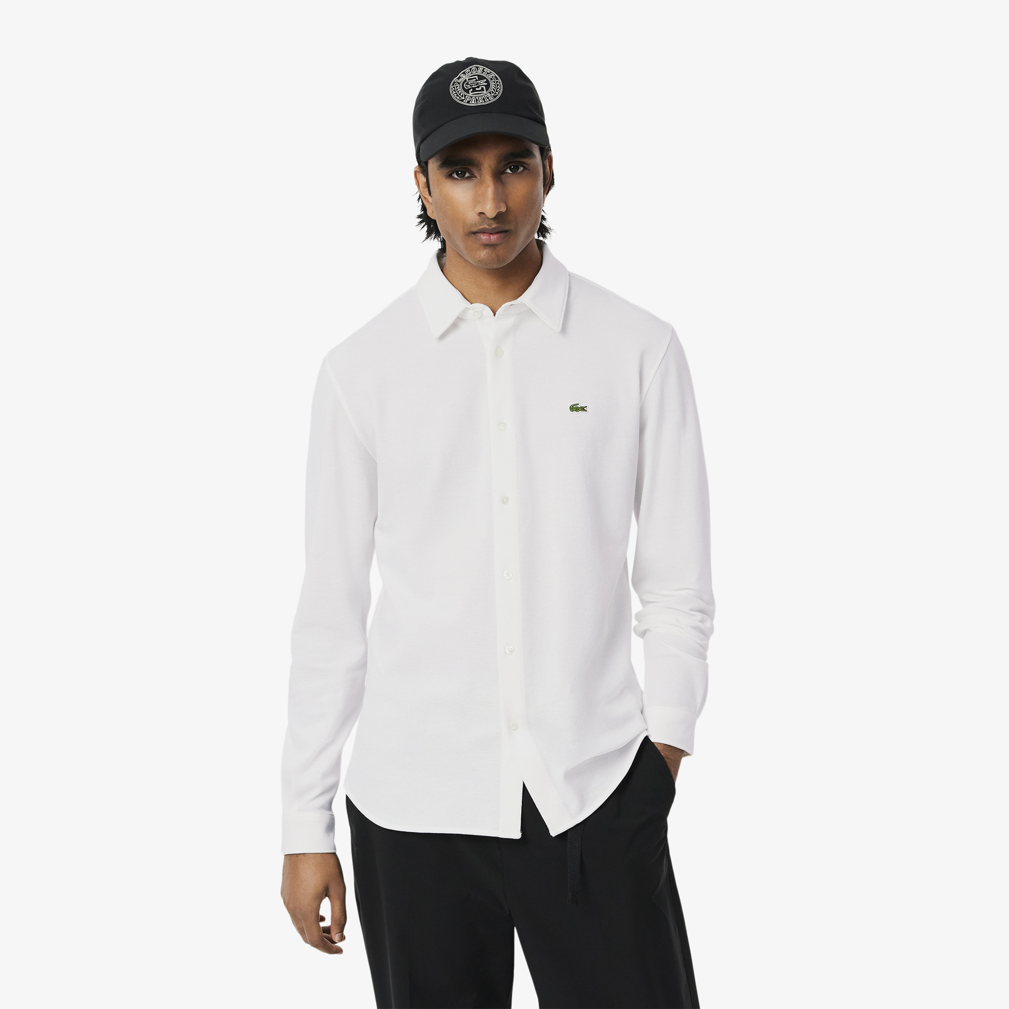 

Мужская хлоповая рубашка Lacoste, Белый