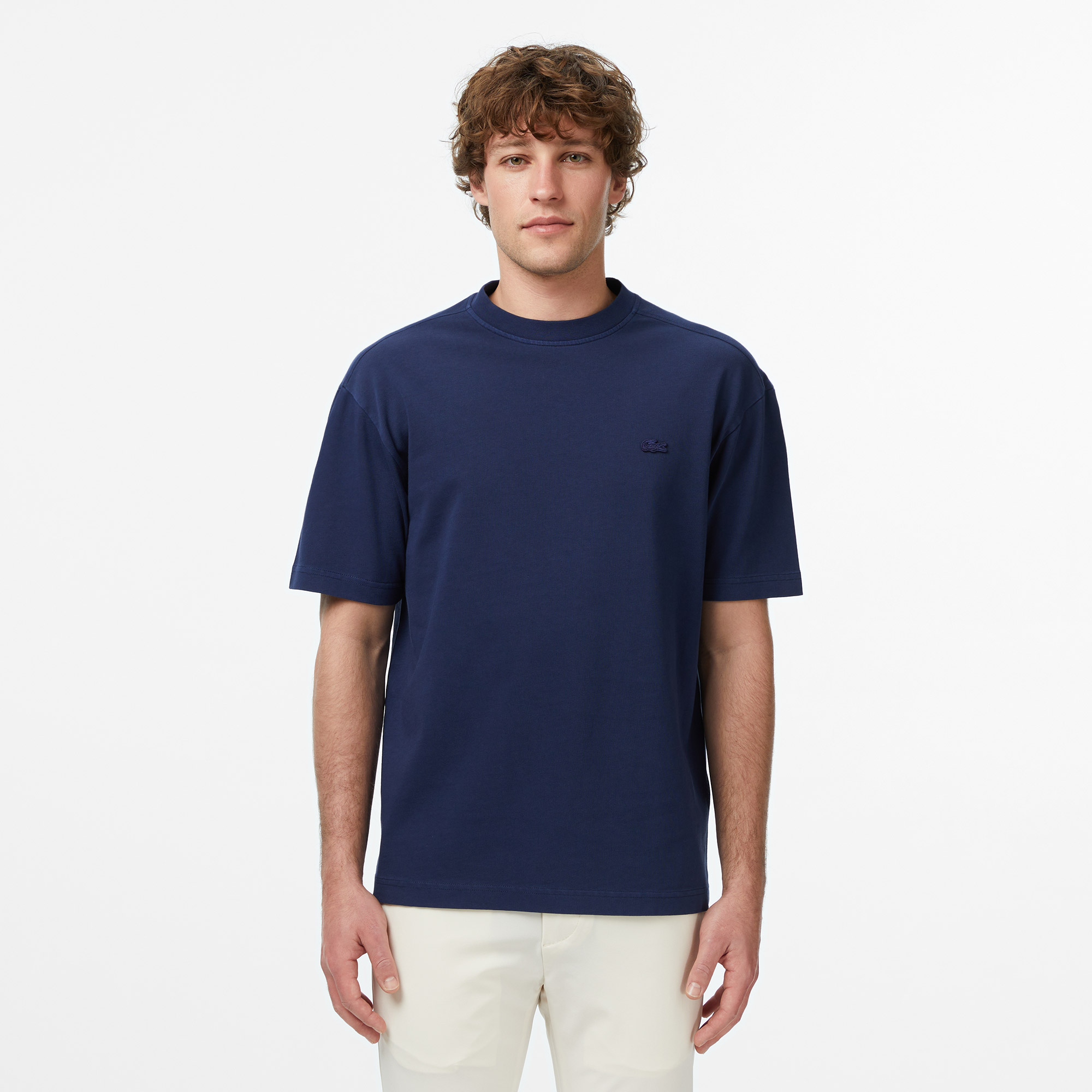 

Мужская хлопковая футболка Lacoste, Синий