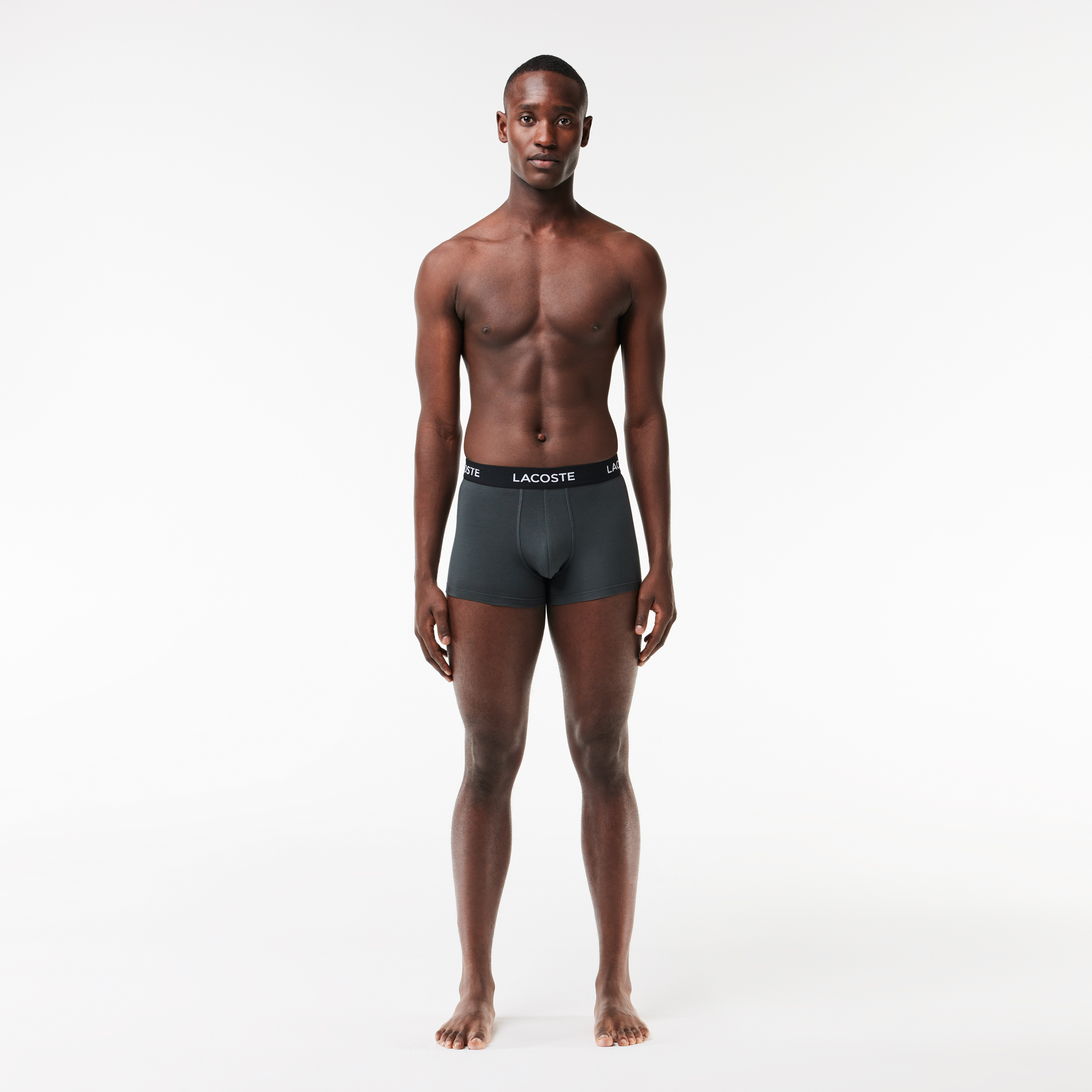 

Однотонное мужское нижнее бельё Lacoste (5шт.), Серый