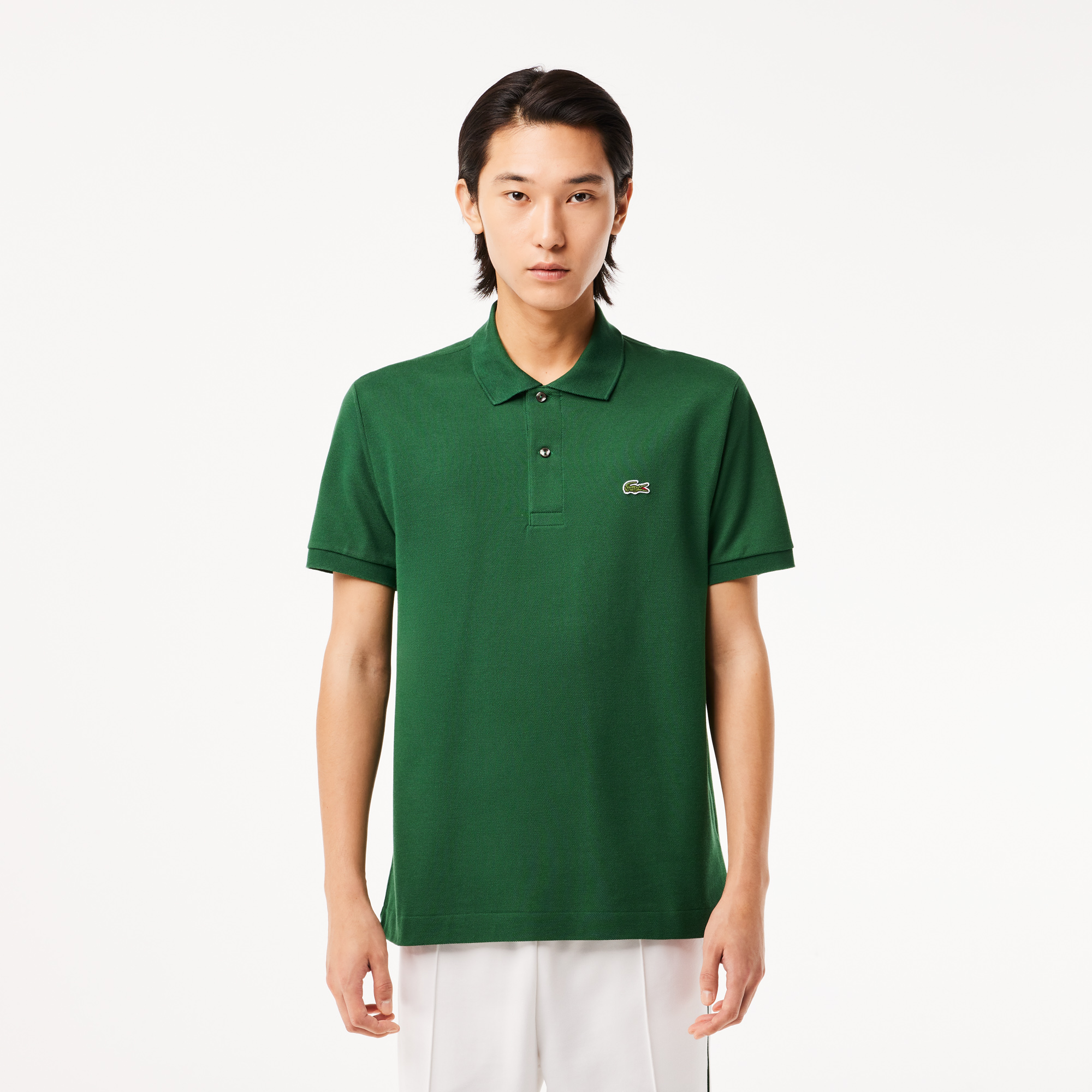 Мужское поло Lacoste L1212 Classic Fit, зеленый, арт. L1212