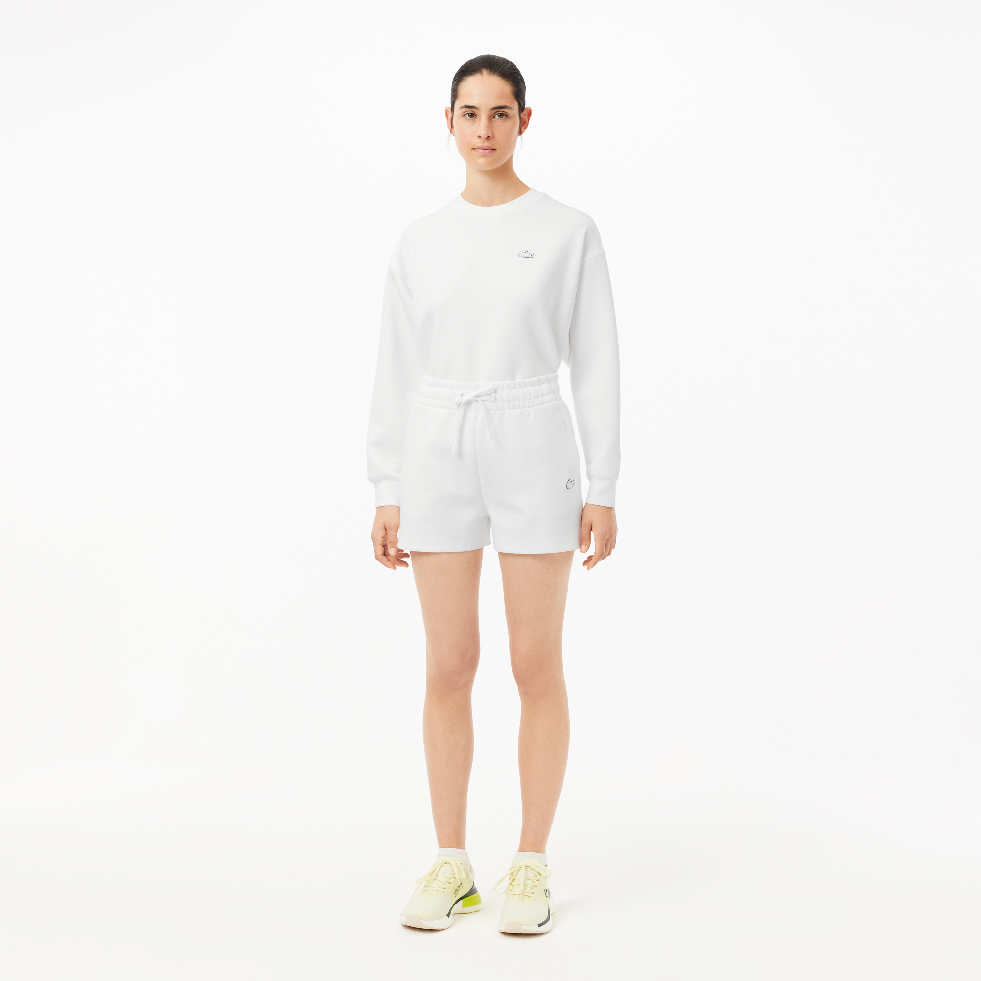 

Женские однотонные шорты Lacoste, Белый