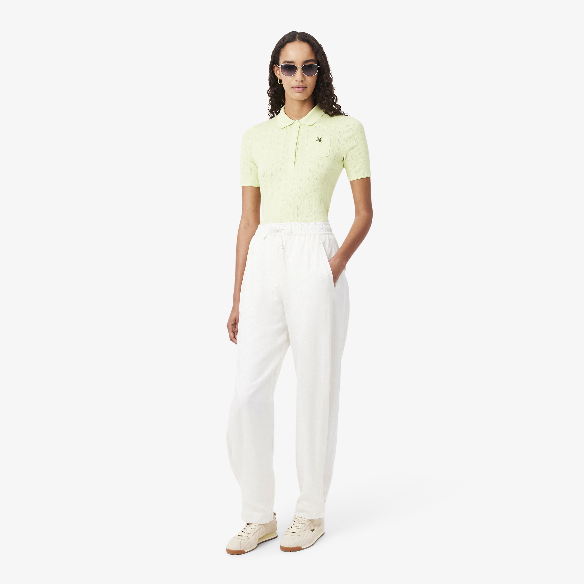 Женские брюки Lacoste из смеси льна