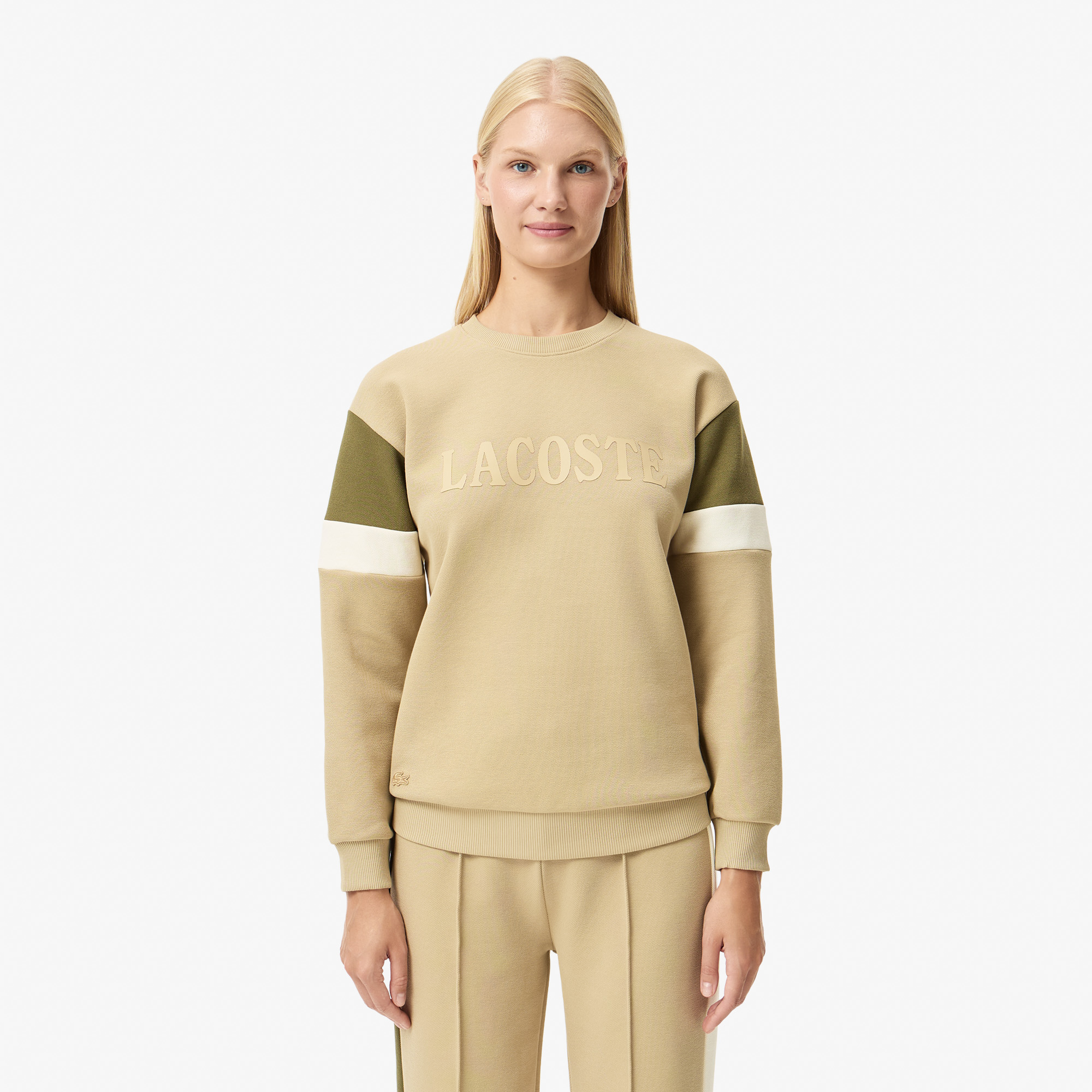 

Женский свитшот Lacoste RELAXED FIT, Бежевый