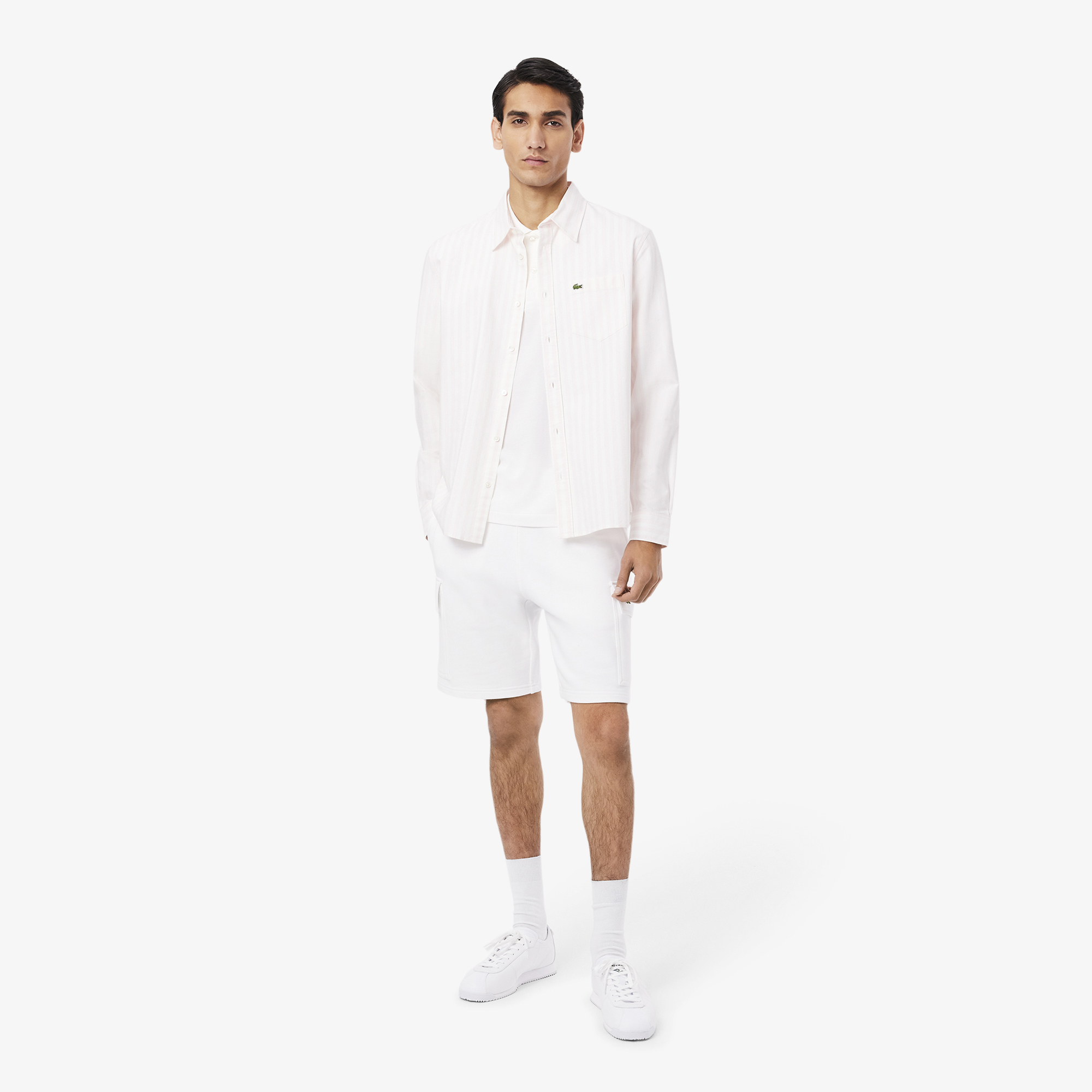 Мужские шорты Lacoste из органического хлопка, белый, арт. GH9743