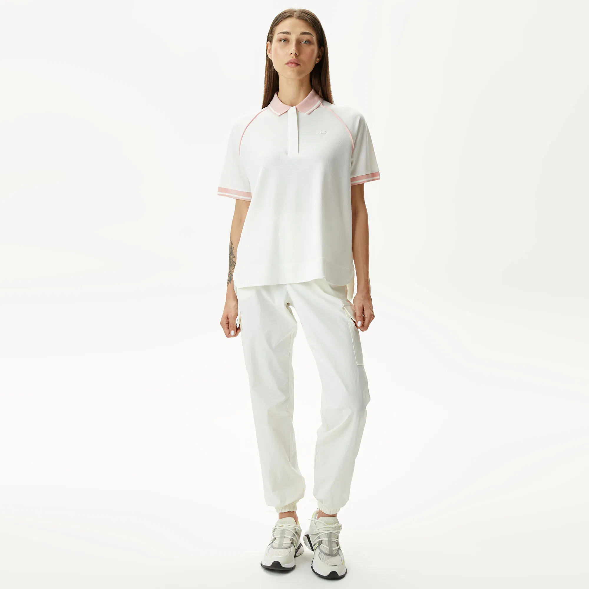 

Женские брюки-джоггеры Lacosteс логотипом, Белый