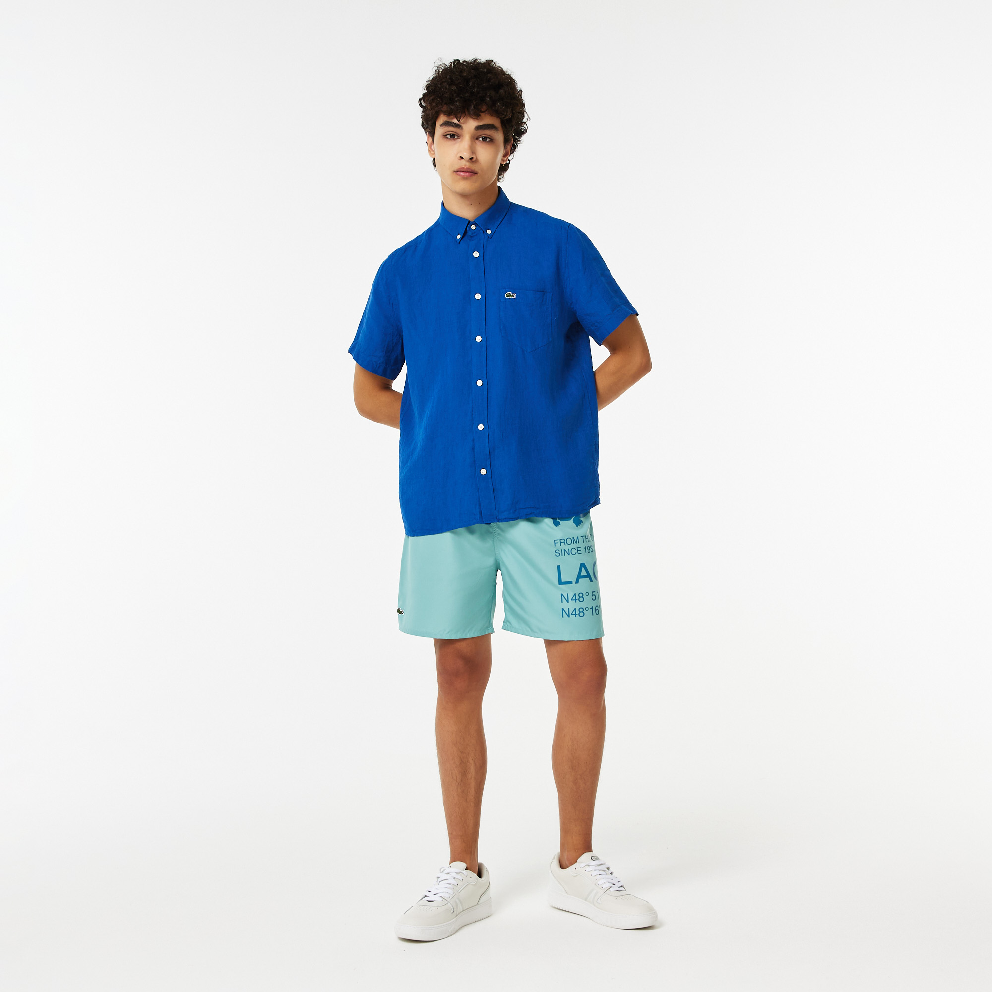 

Мужские купальные шорты Lacoste, Голубой