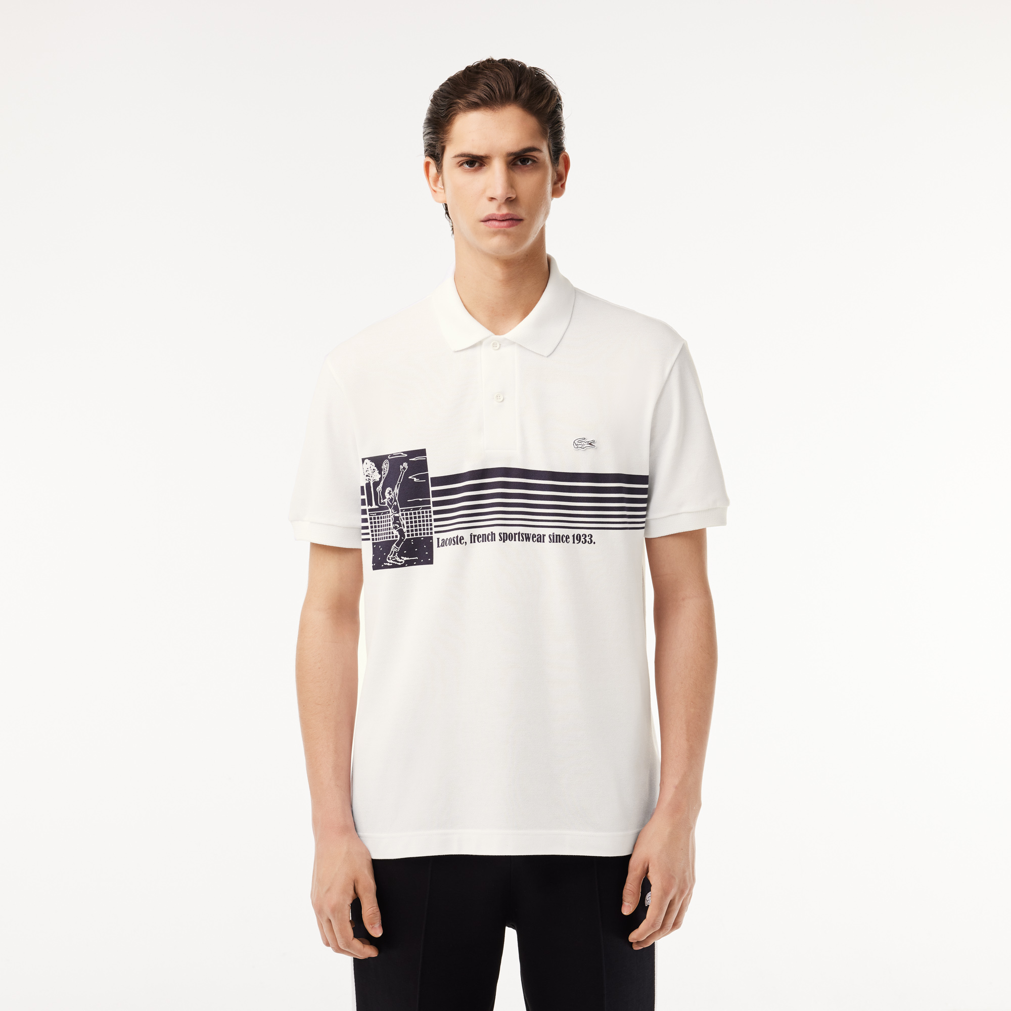 Поло мужское Lacoste PH7430, белый, арт. PH7430