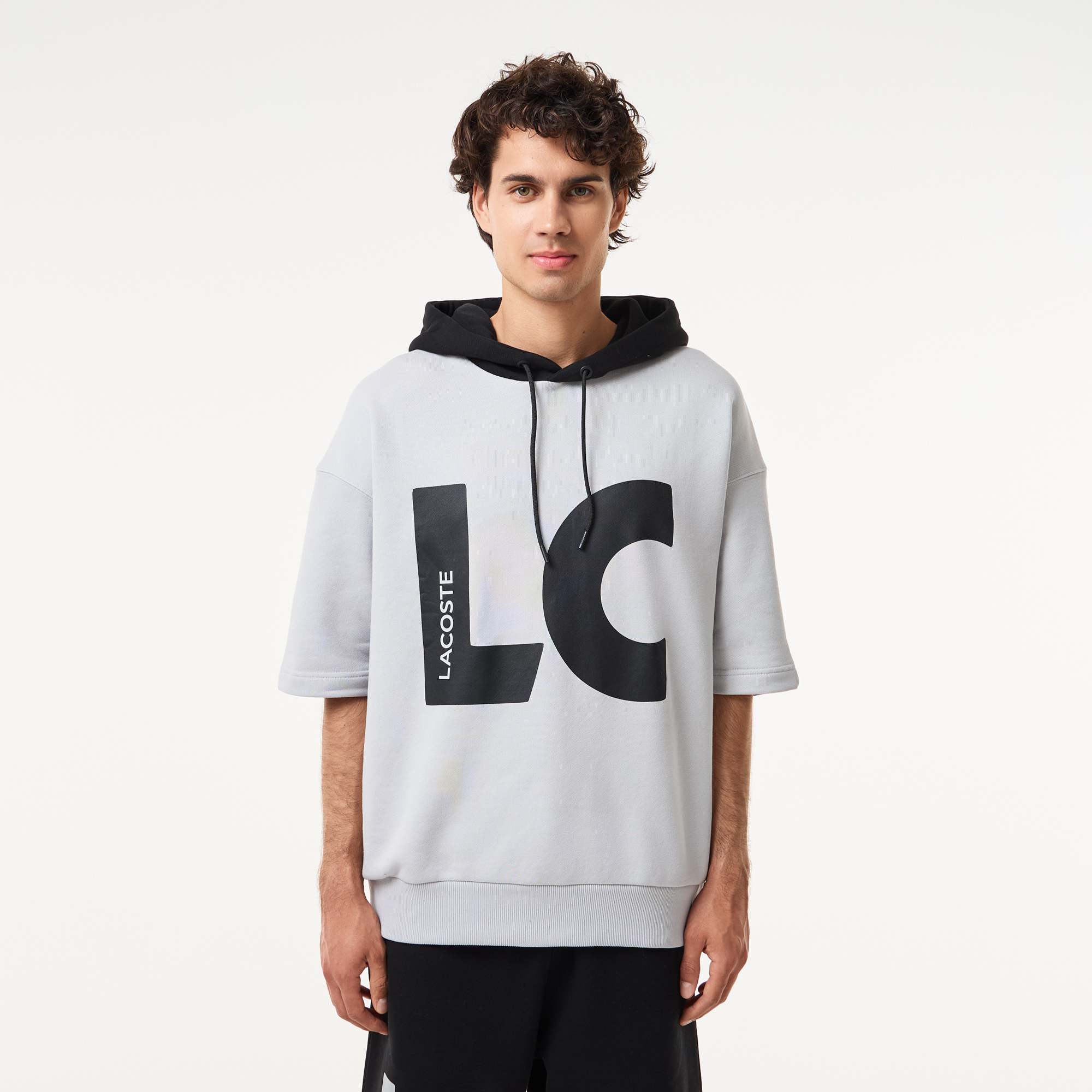 Толстовка Lacoste Loose Fit с капюшоном, серый, арт. SH0420