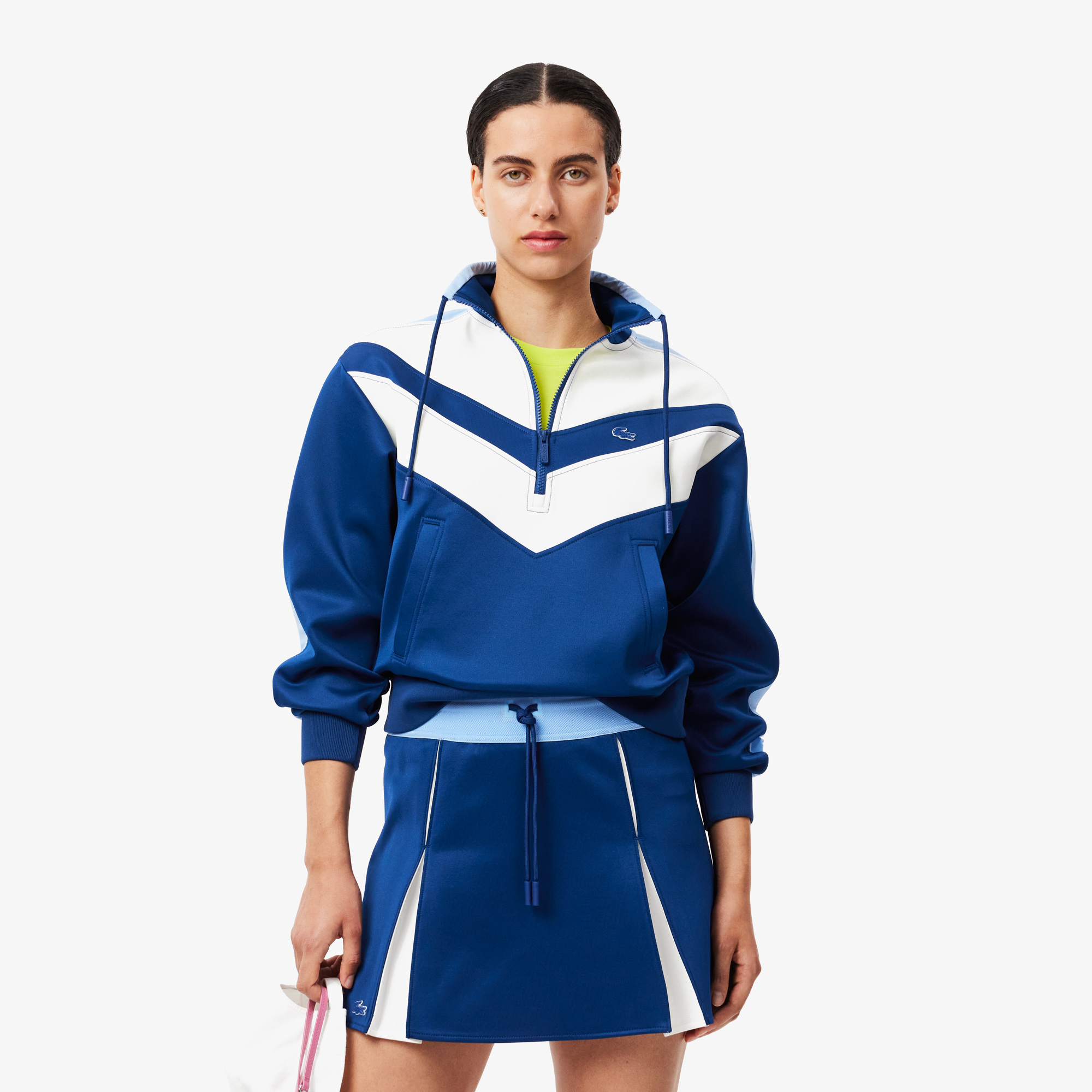 Женский свитшот Lacoste на молнии, синий, арт. SF2559