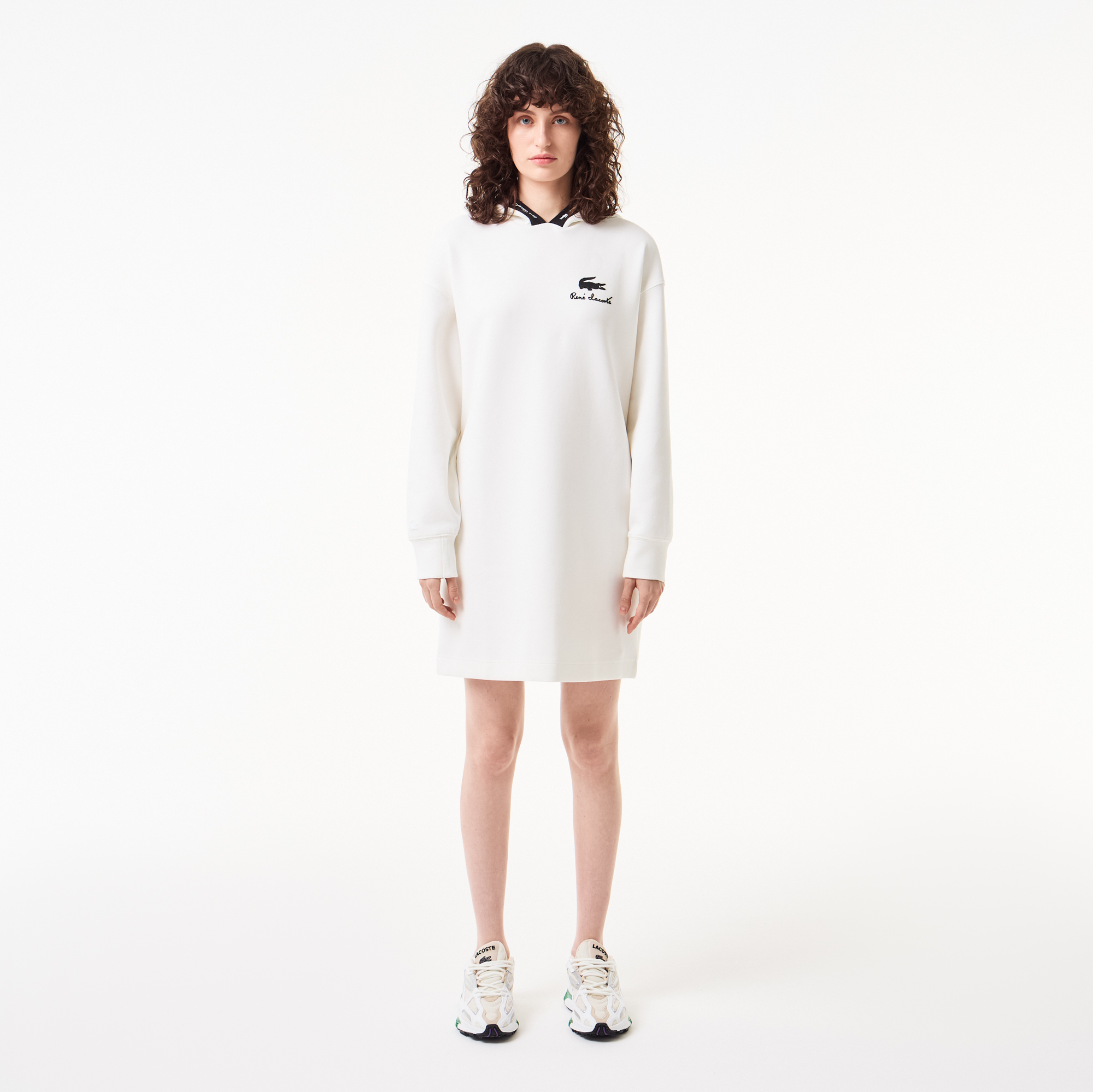 Женское платье Lacoste с капюшоном, белый, арт. EF2514R