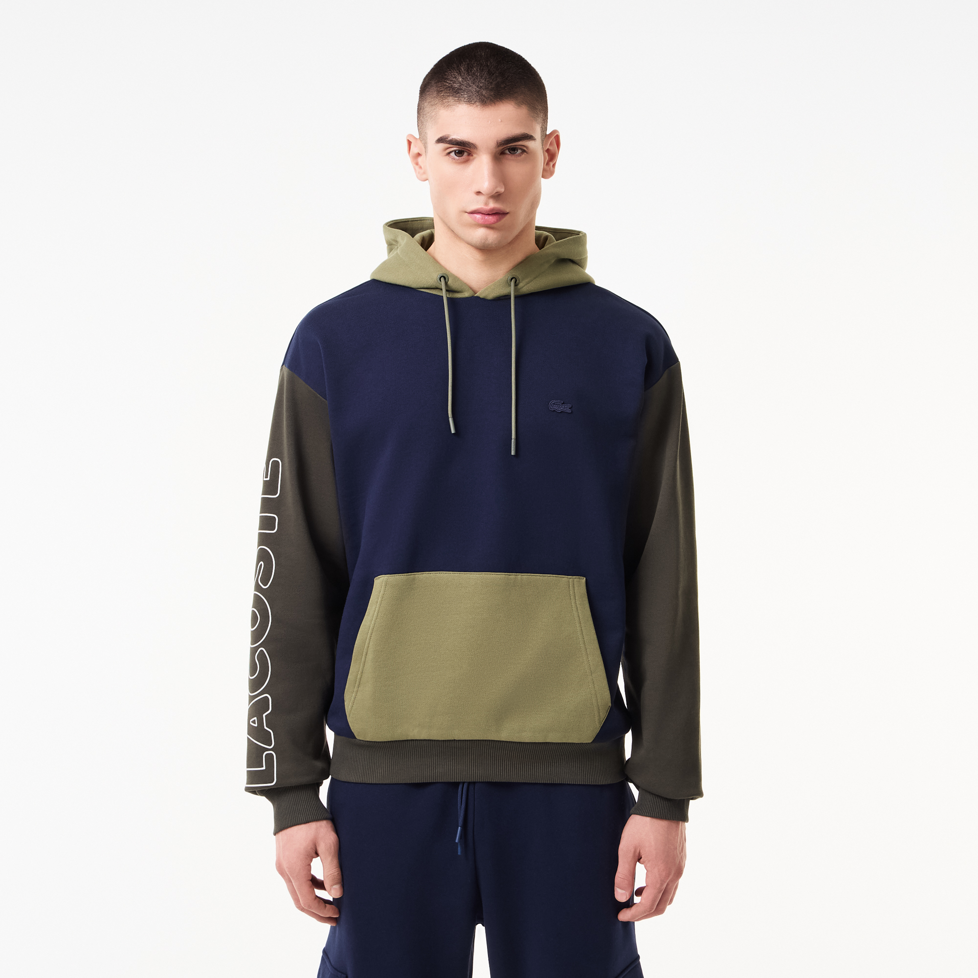 Мужская толстовка Lacoste с капюшоном, синий, арт. SH2514