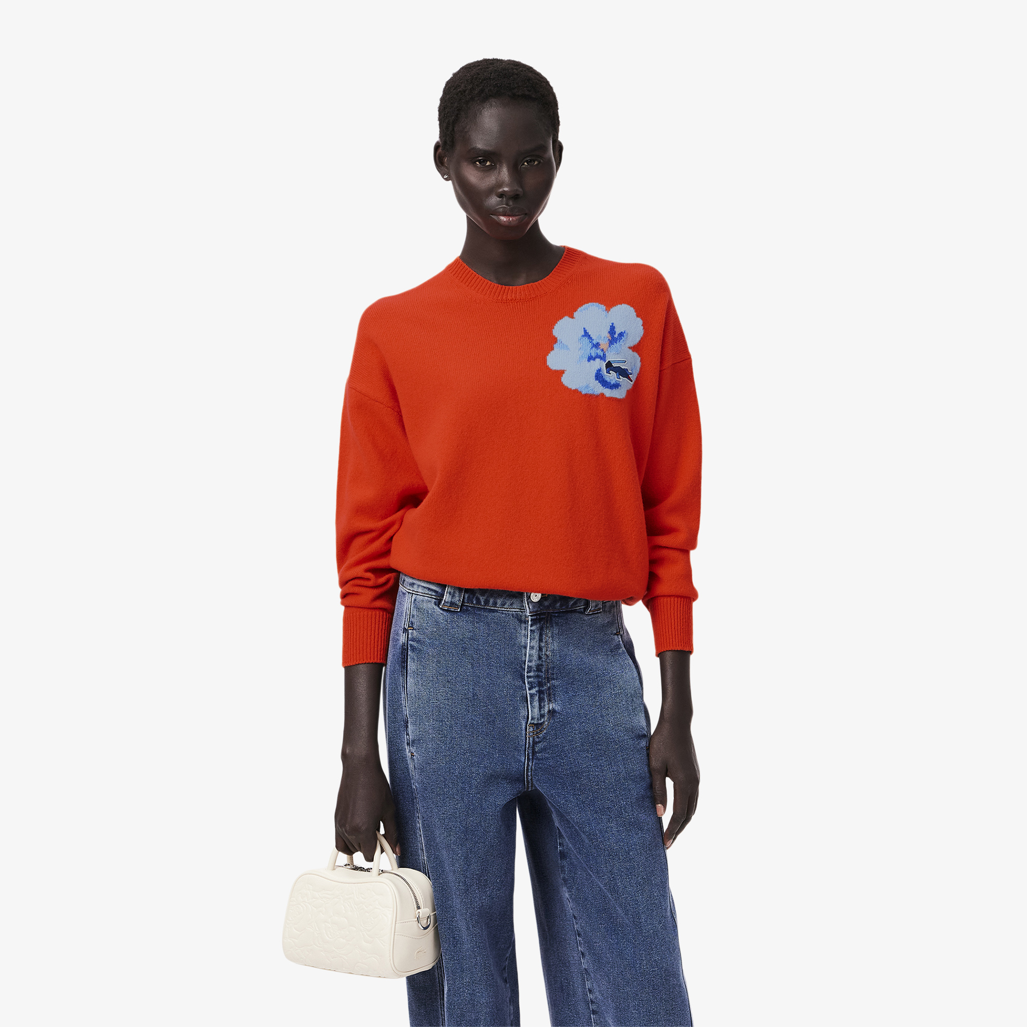 

Женский шерстяной свитер Lacoste, Оранжевый
