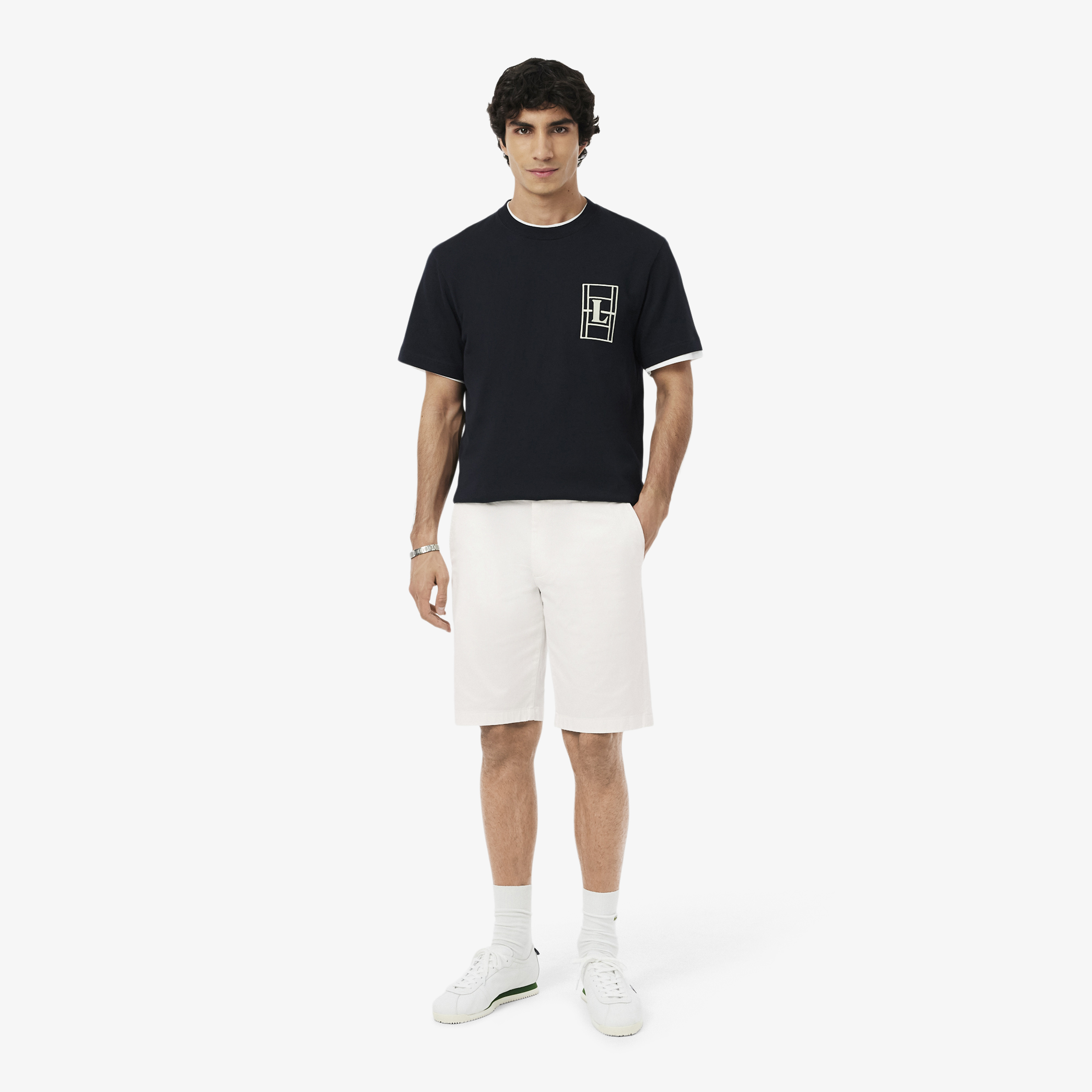 Шорты-чиносы Lacoste, белый, арт. FH2349