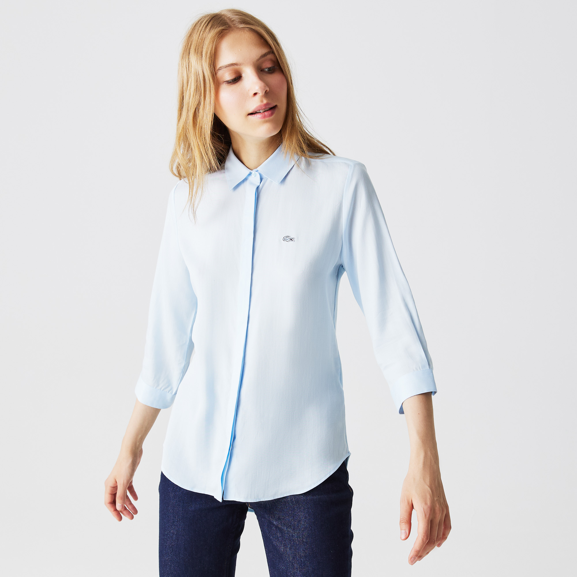 

Женская рубашка Lacoste стандартного кроя, Голубой