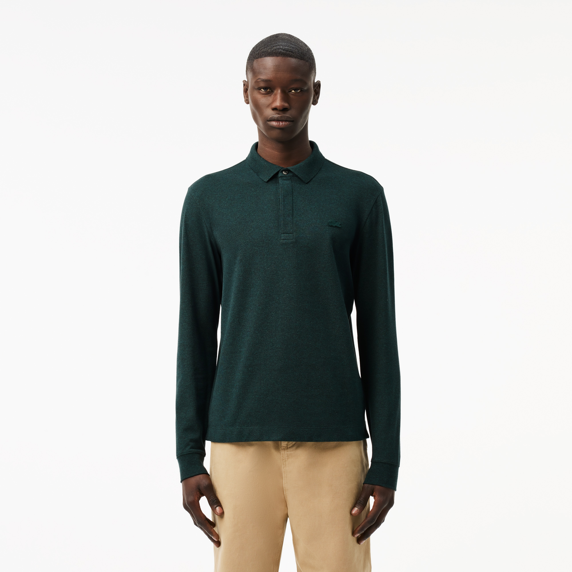 Поло Lacoste с длинными рукавами, черный, арт. PH2481