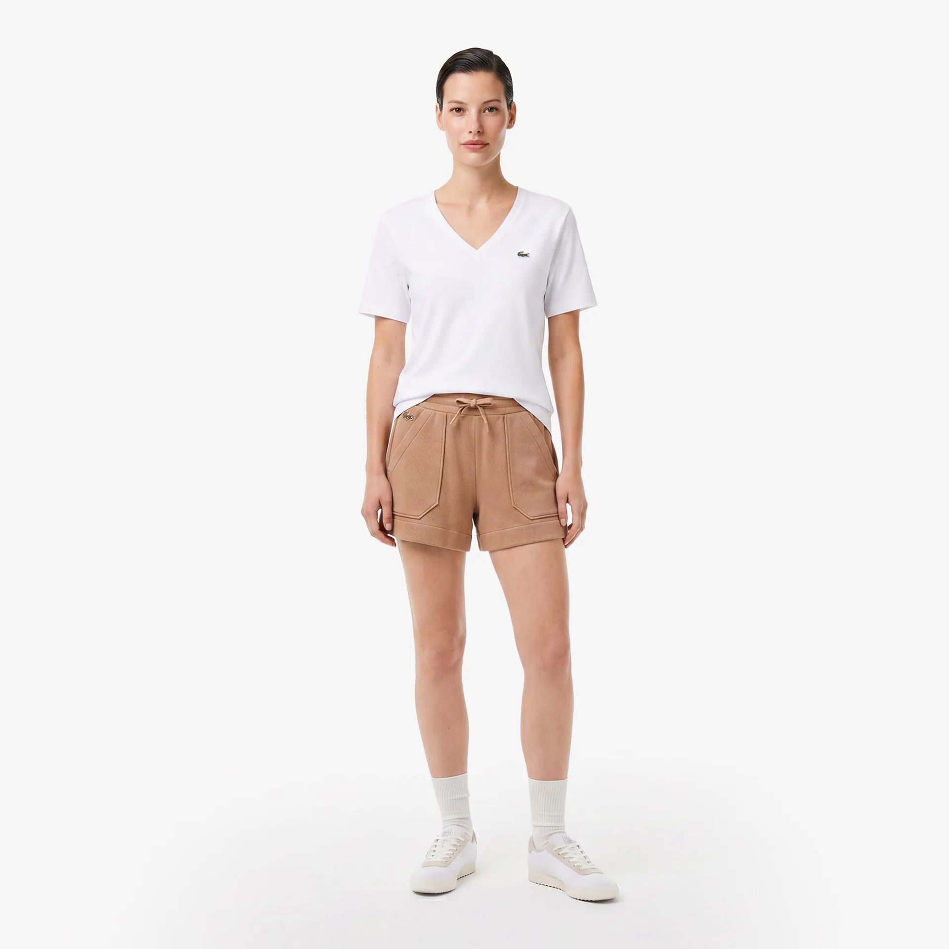 Женские хлопковые шорты Lacoste